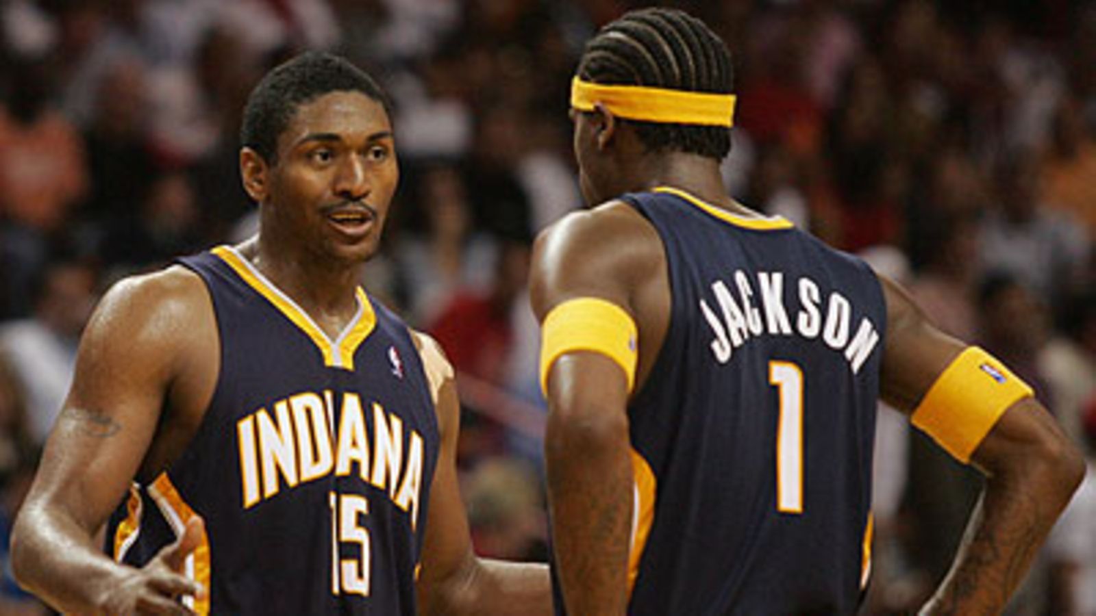 Ron Artest (vas.), ja Stephen Jackson, Photo: Doug Benc/Getty Images Sport