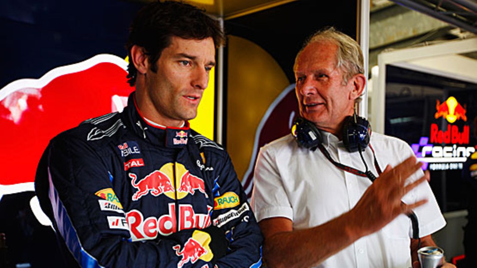 Mark Webber ja Helmut Marko, kuva: Mark Thompson/Getty Images