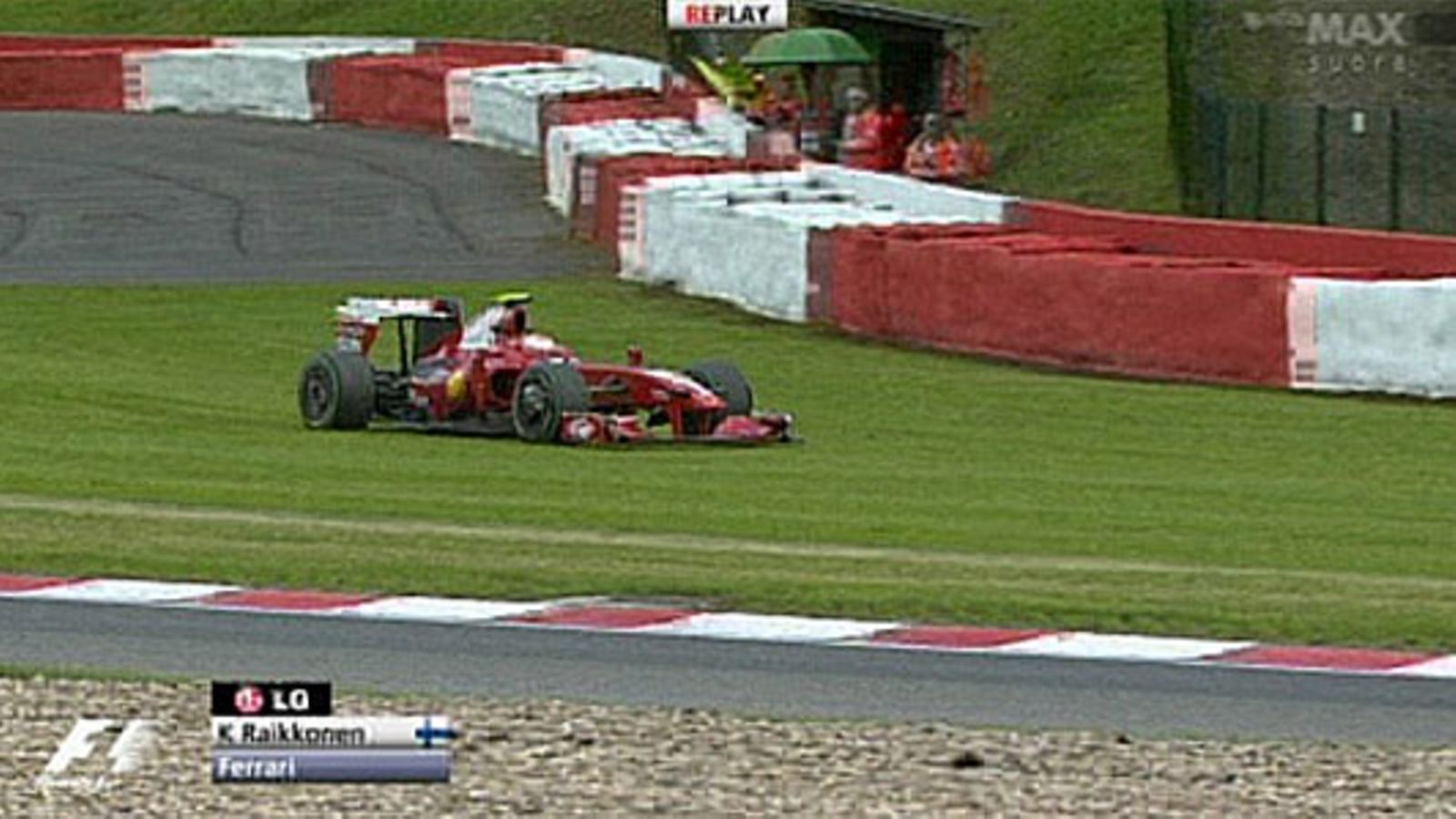 Räikkönen nurmella, kuva:MTV3