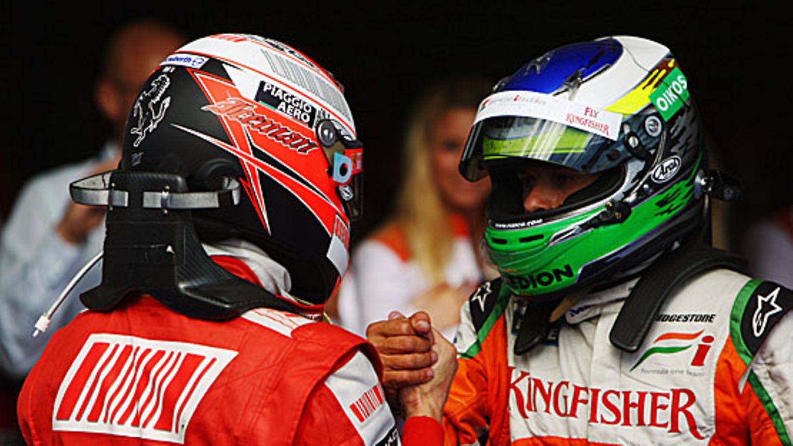 Nähdäänkö Kimi Räikkönen ja Giancarlo Fisichella pian samoissa väreissä. Kuva: Vladimir Rys/GETTY.