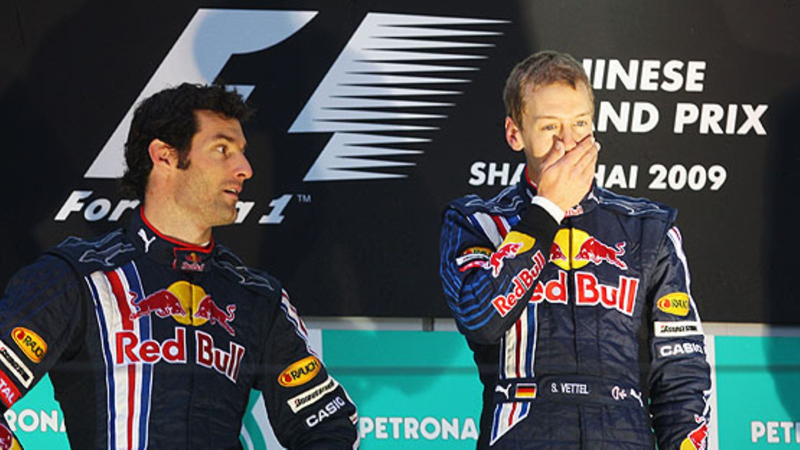 Red Bullin Mark Webber ja Sebastian Vettel, kuva: Mark Thompson/Getty Images