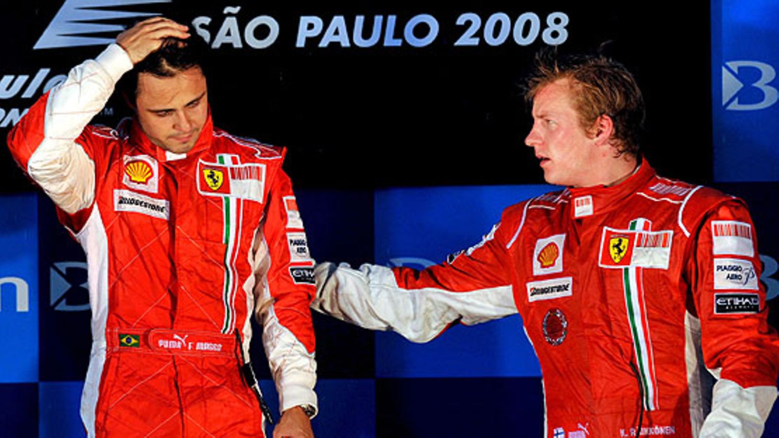 Felipe Massa ja Kimi Räikkönen, kuva: EPA/GERO BRELOER