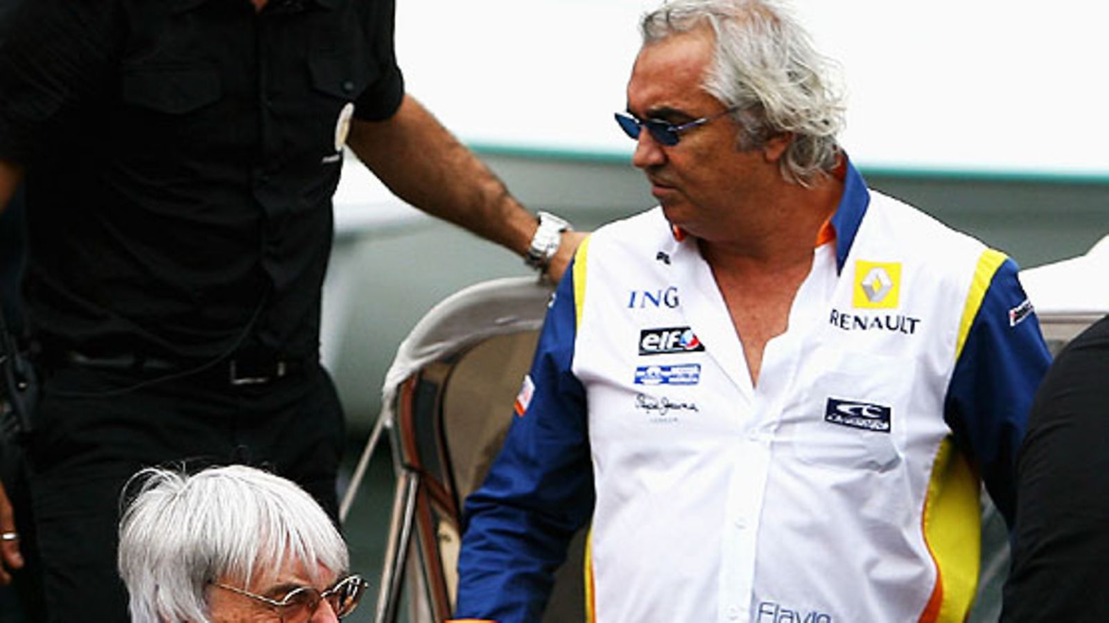 Flavio Briatore ja Bernie Ecclestone, kuva: Clive Mason/Getty Images