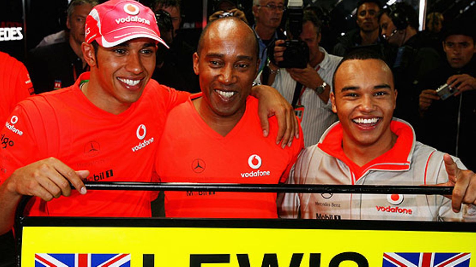 Lewis, Anthony ja Nick Hamilton, kuva: Mark Thompson/Getty Images