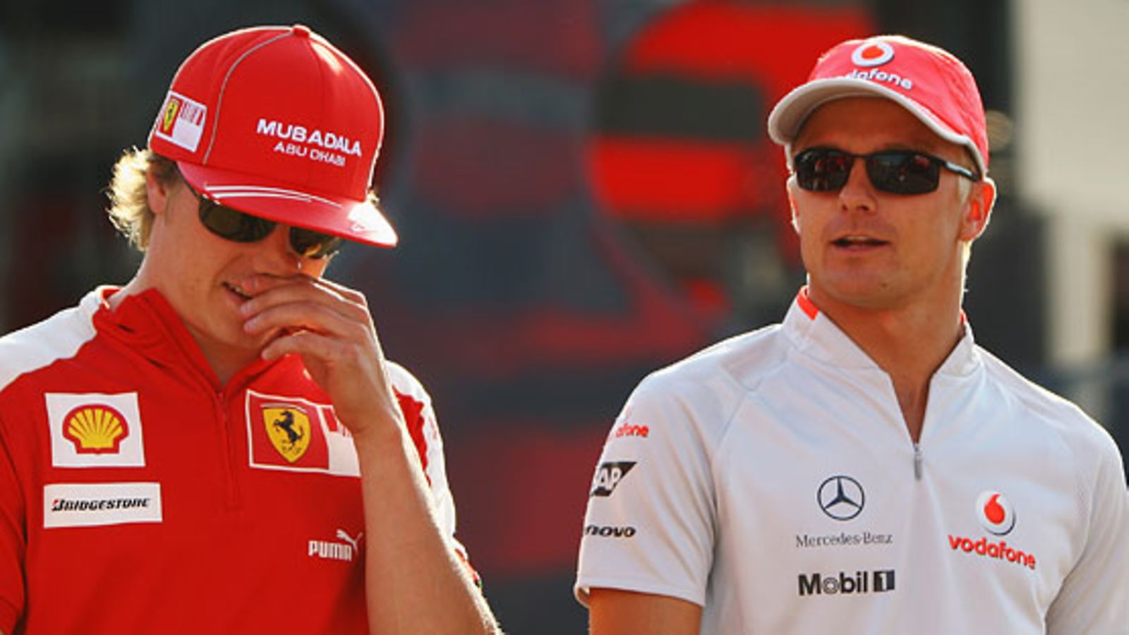 Kimi Räikkönen ja Heikki Kovalainen kesäkuussa 2009.