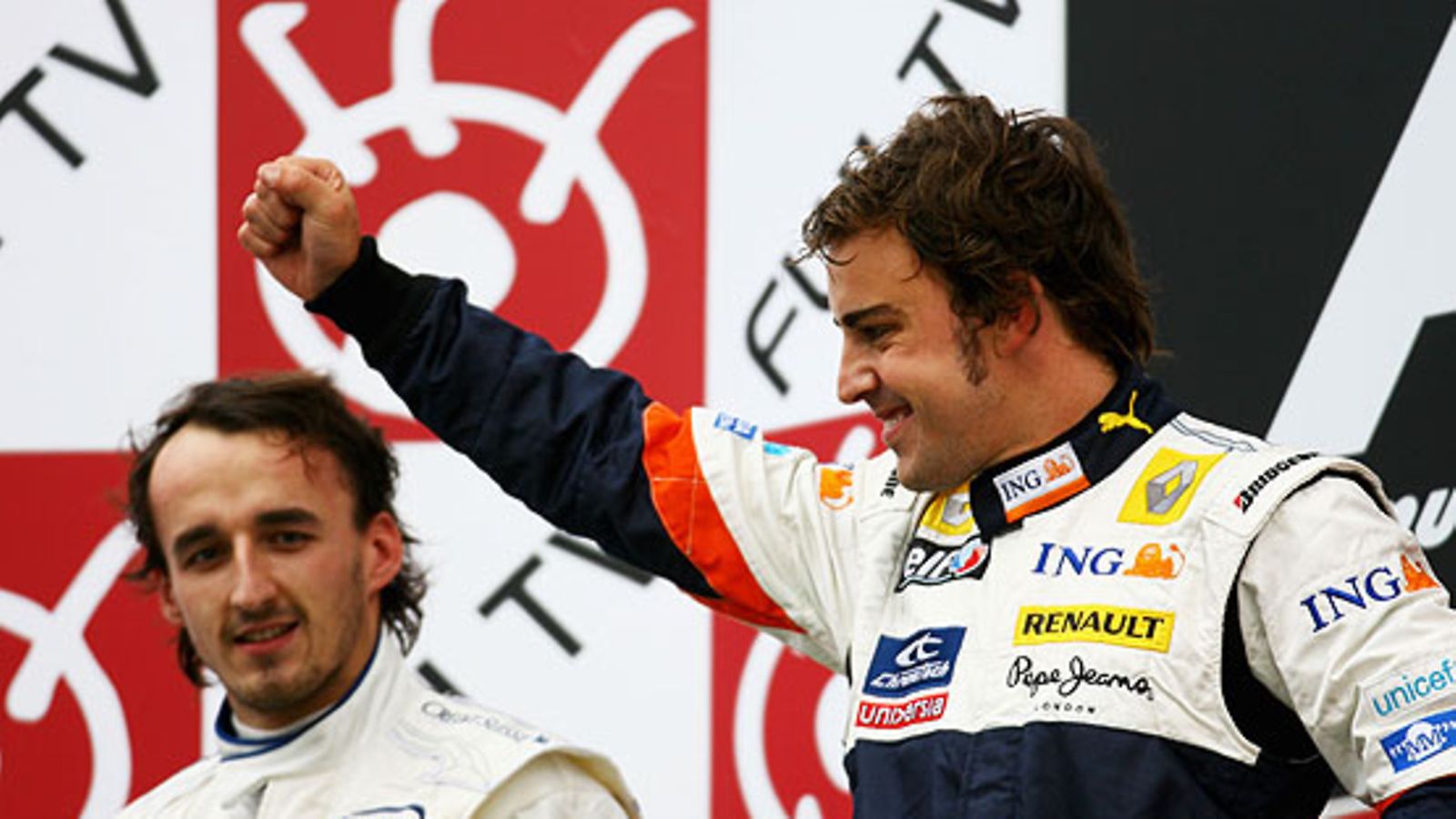 Fernando Alonso ja Robert Kubica, kuva: Clive Mason / Getty Images