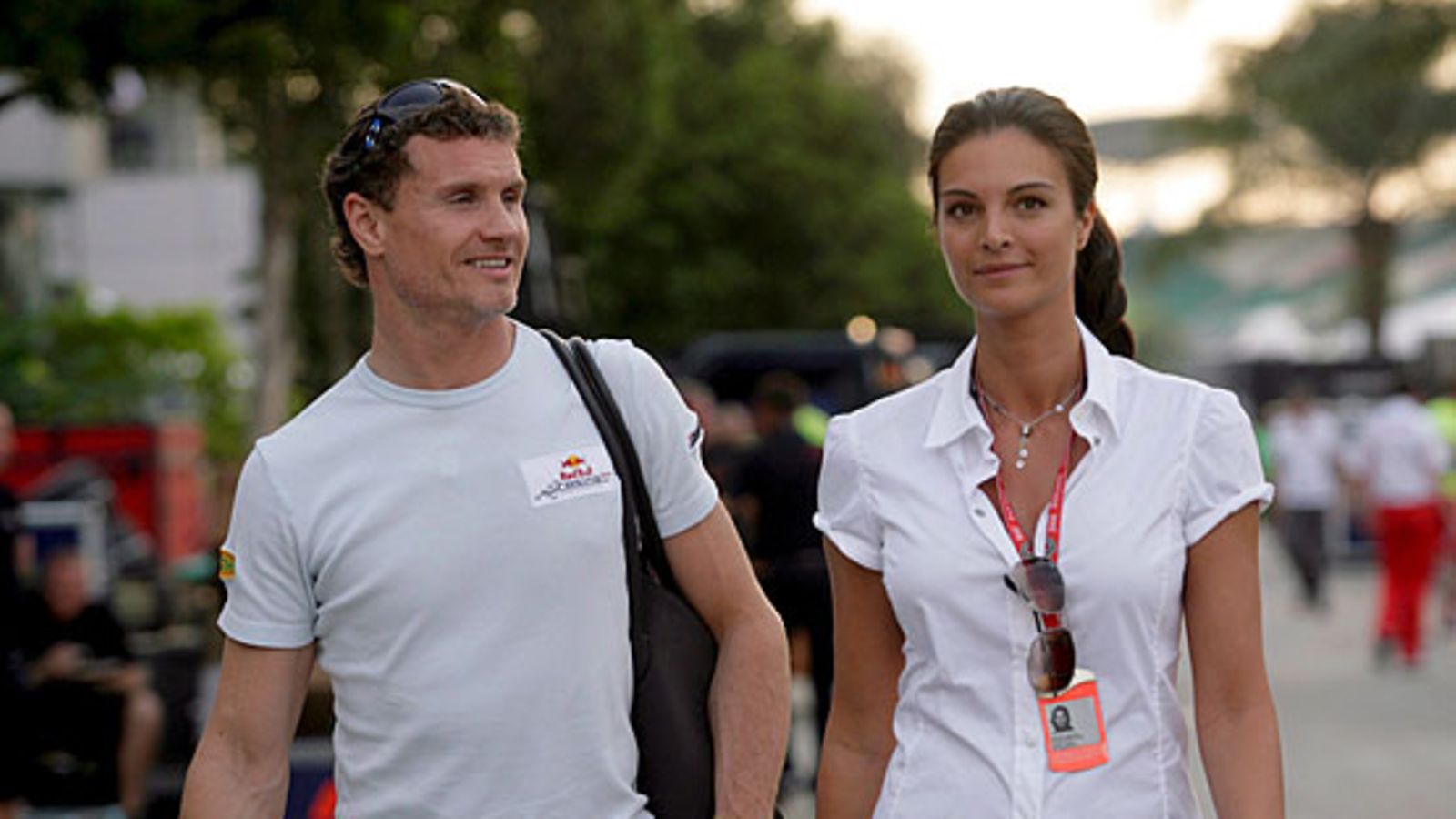 David Coulthard ja Karen Minier maaliskuussa 2008, kuva: EPA/AHMAD YUSNI