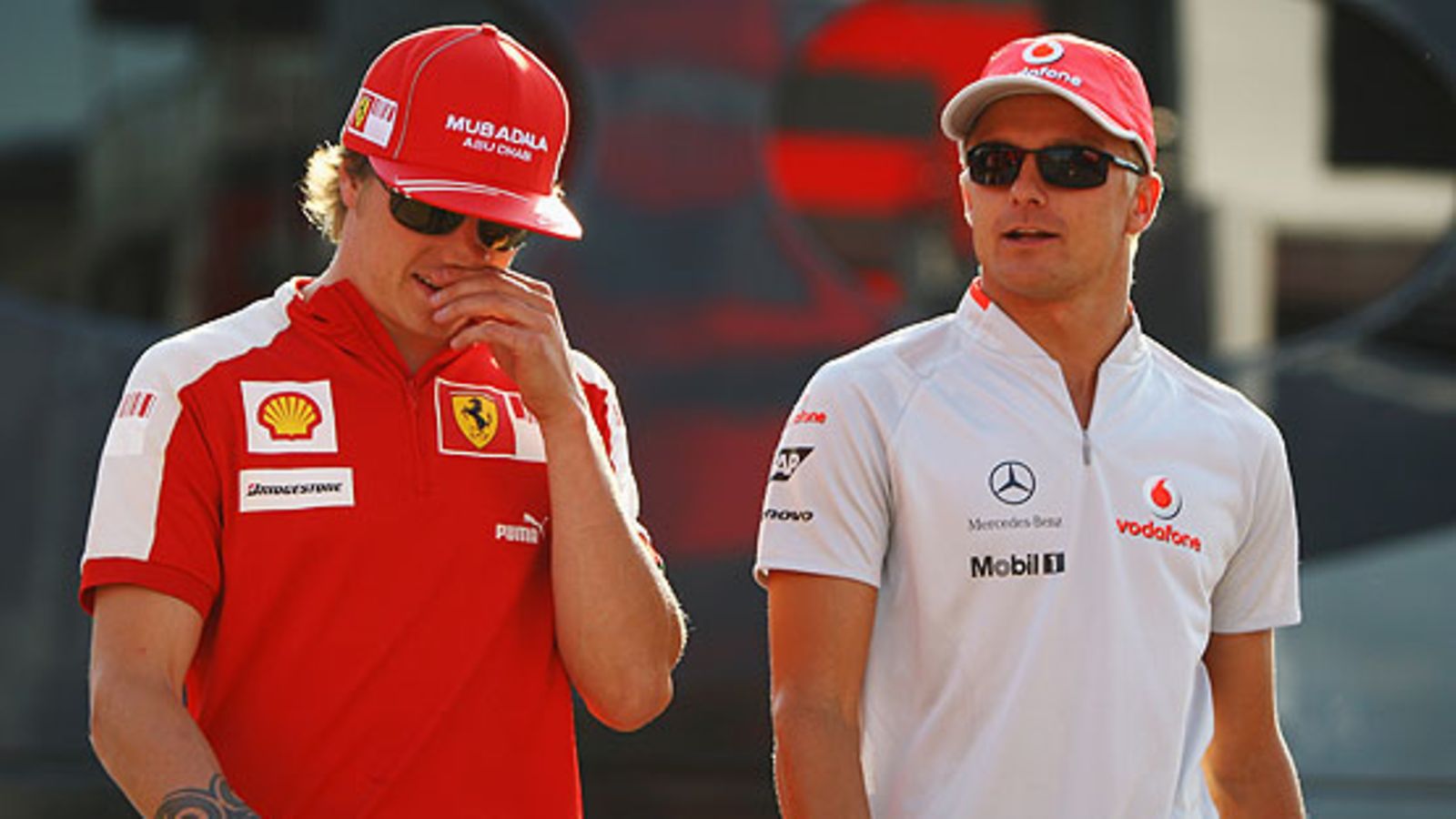 Kimi Räikkönen ja Heikki Kovalainen, kuva: Paul Gilham/Getty Images