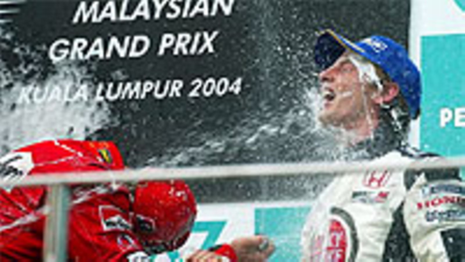Button ja Schumi samppanjajuhlissa, photo: Mark Thompson/Getty Images