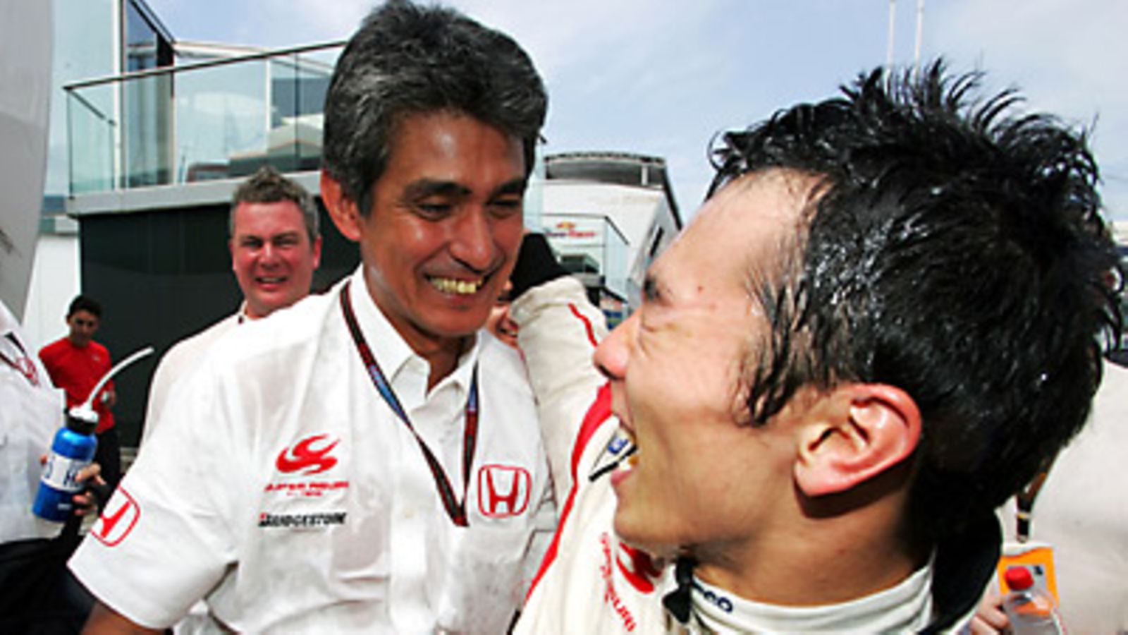 Aguri Suzuki ja Takuma Sato, kuva: Super Aguri F1 Media