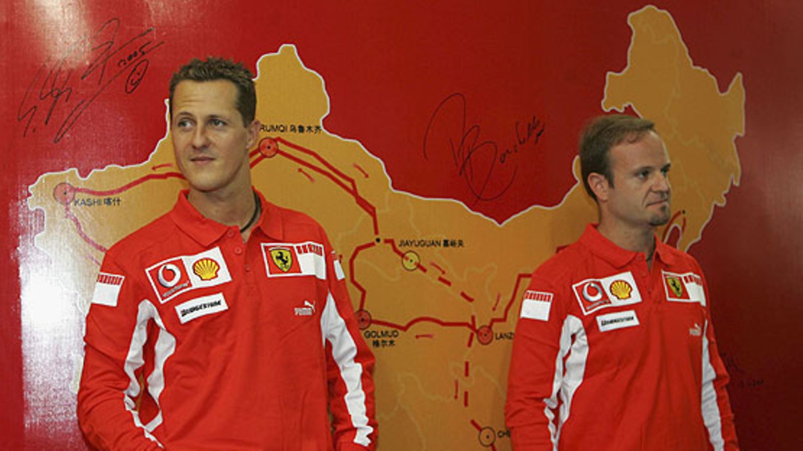 Michael Schumacher; Rubens Barrichello, kuva: China Photos/Getty Images