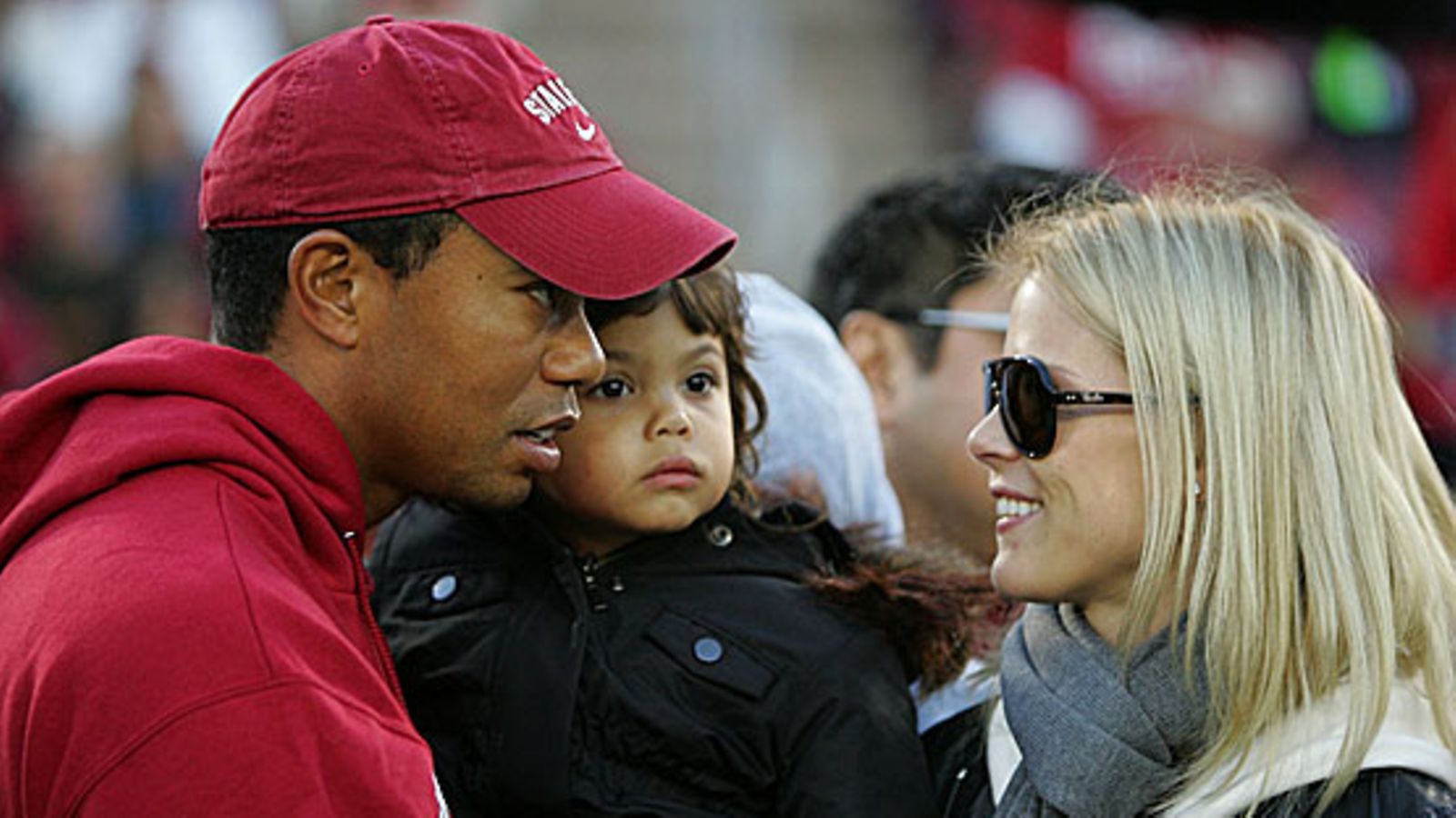 Tiger Woods, Sam Woods, Elin Nordegren, kuva:Getty/Ezra Shaw