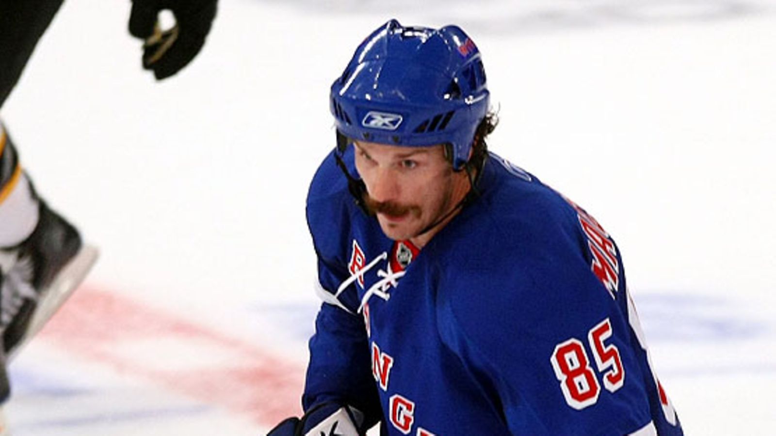 Matt Maccarone Rangersin testileirillä. Kuva: Bruce Bennett/GETTY.