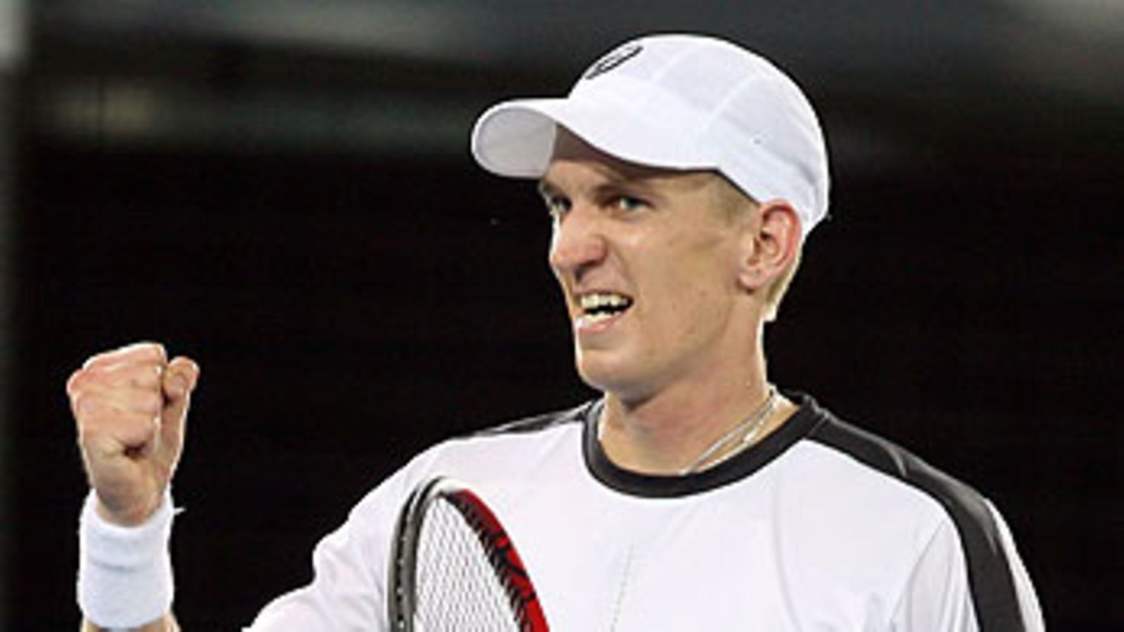 Jarkko Nieminen tuulettaa voittoaan Vincent Spadeasta, kuva: Simon Cross/Getty Images