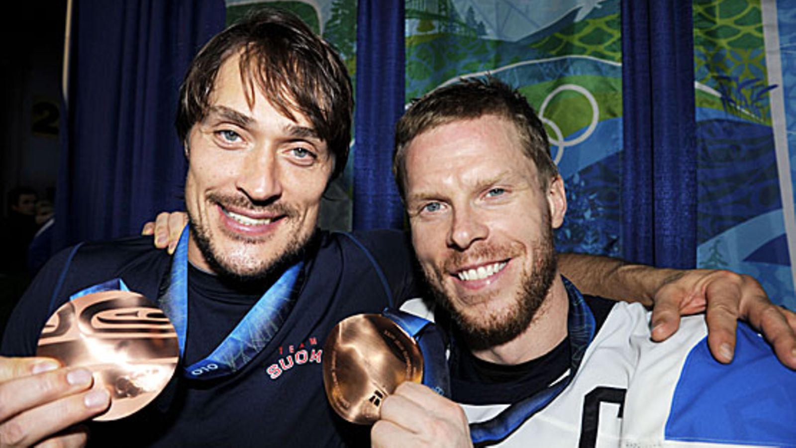 Teemu Selänne ja Saku Koivu, kuva: Martti Kainulainen/Lehtikuva