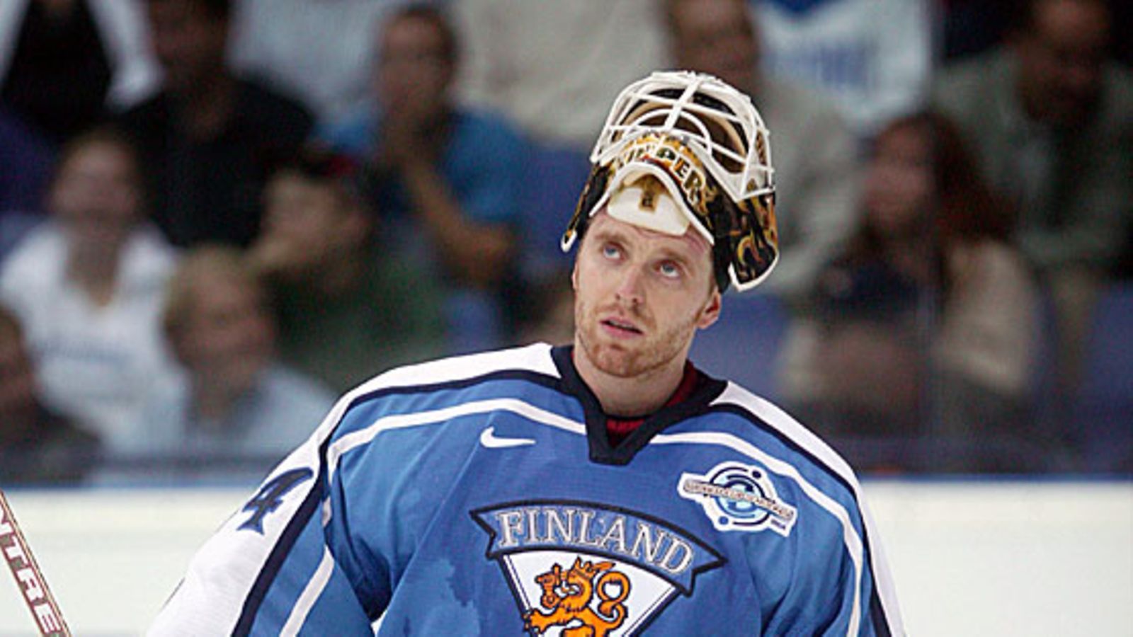 Miikka Kiprusoff Maailmancupissa 2004. Kuva: Tor Wennström/LEHTIKUVA.