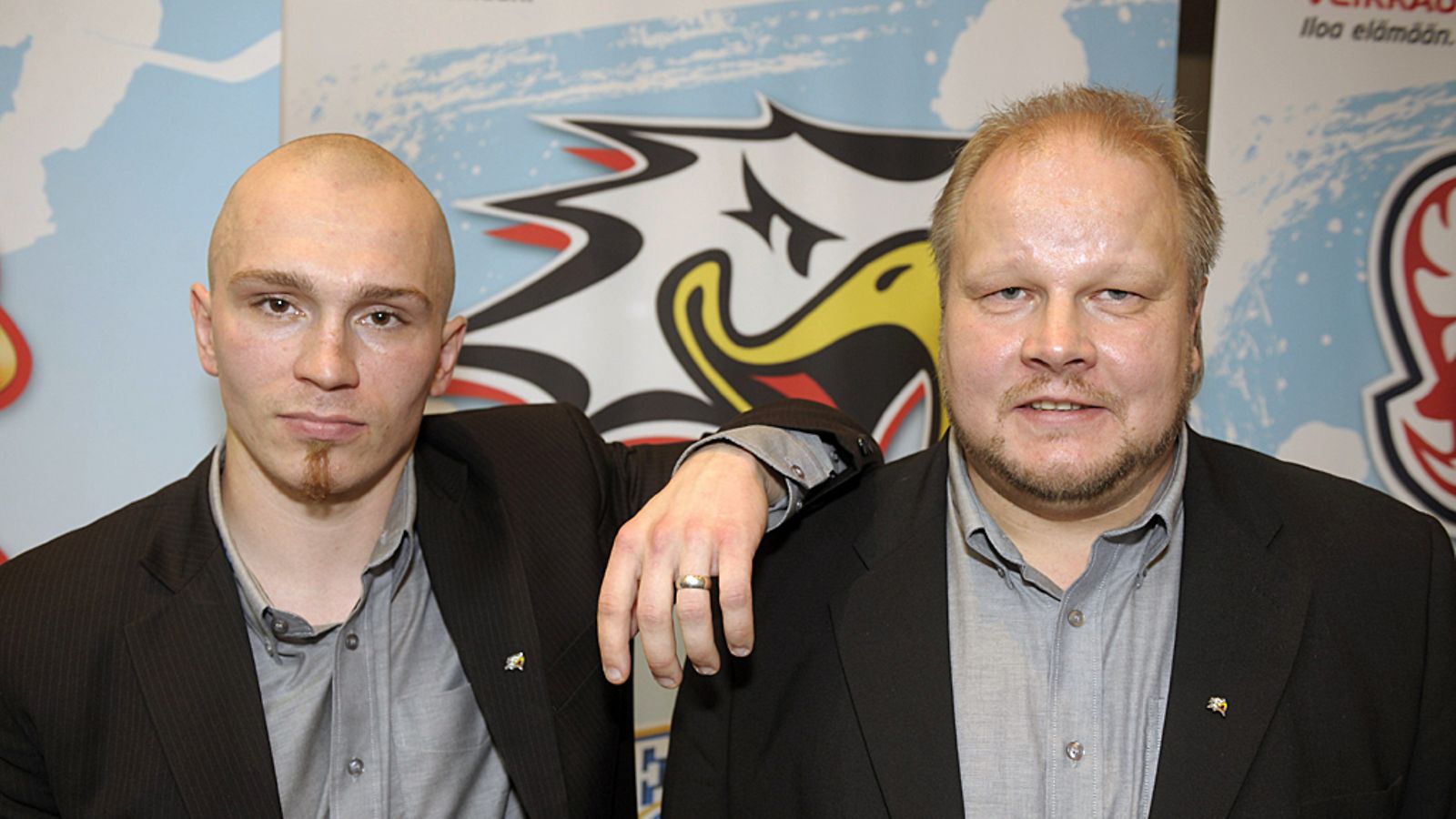 Vaasan Sportin kapteeni Antti Uitto ja päävalmentaja Pasi Räsänen.