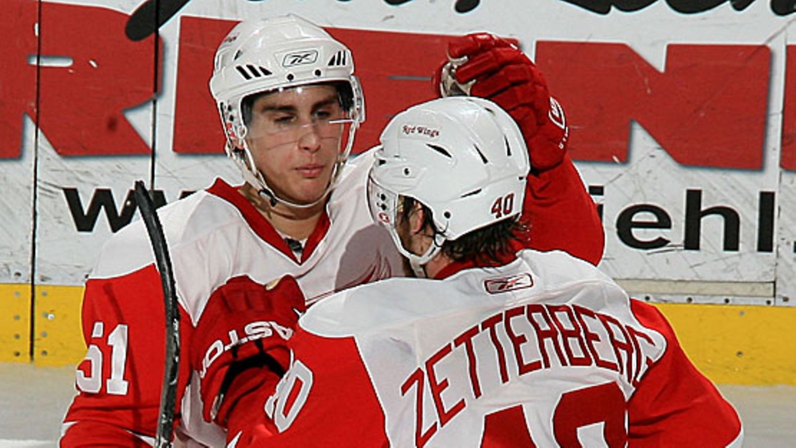 Valtteri Filppula ja Henrik Zetterberg, kuva: Dave Reginek/Getty Images