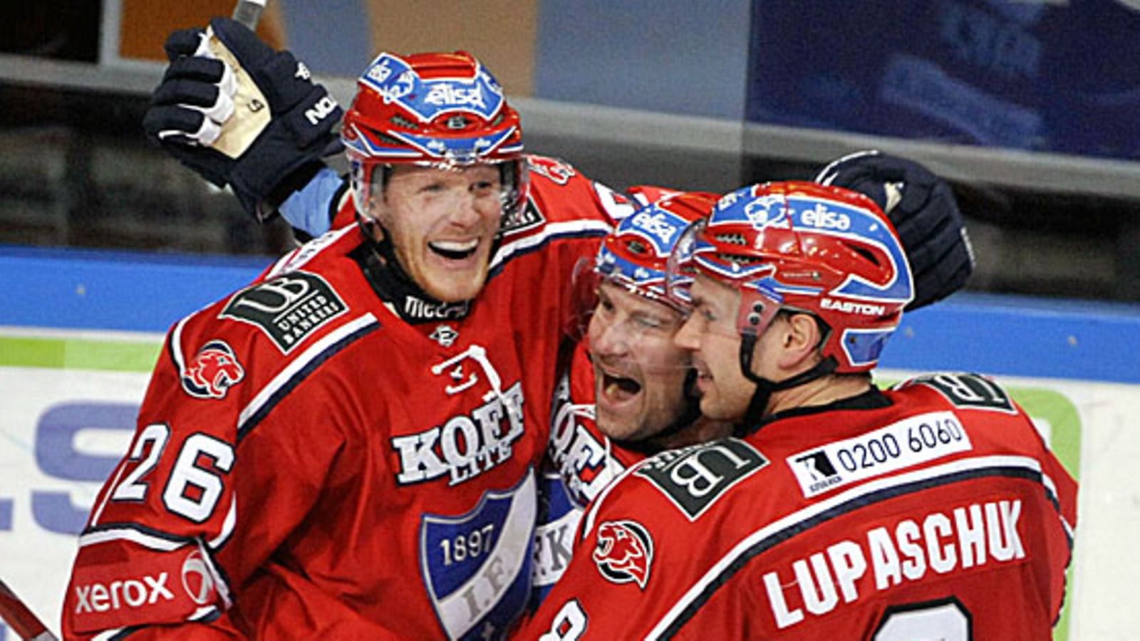 Toni Söderholm, Kimmo Kuhta ja Ross Lupachuk. Kuva: Jussi Nukari/LEHTIKUVA.