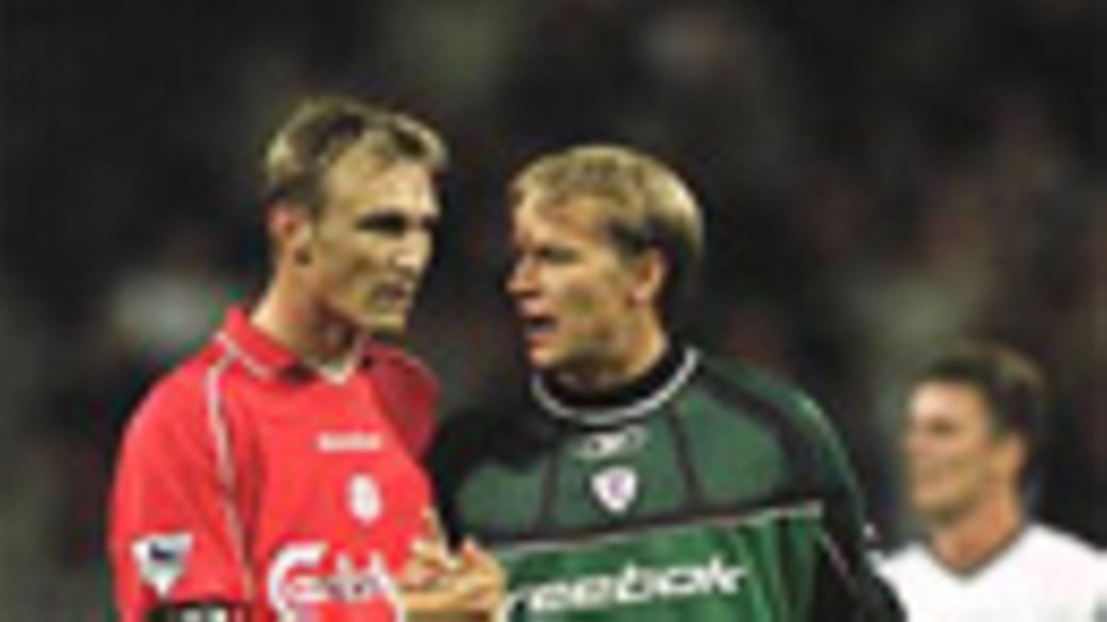 Sami Hyypiä & Jussi Jääskeläinen (Photo: Michael Steele/ALLSPORT)