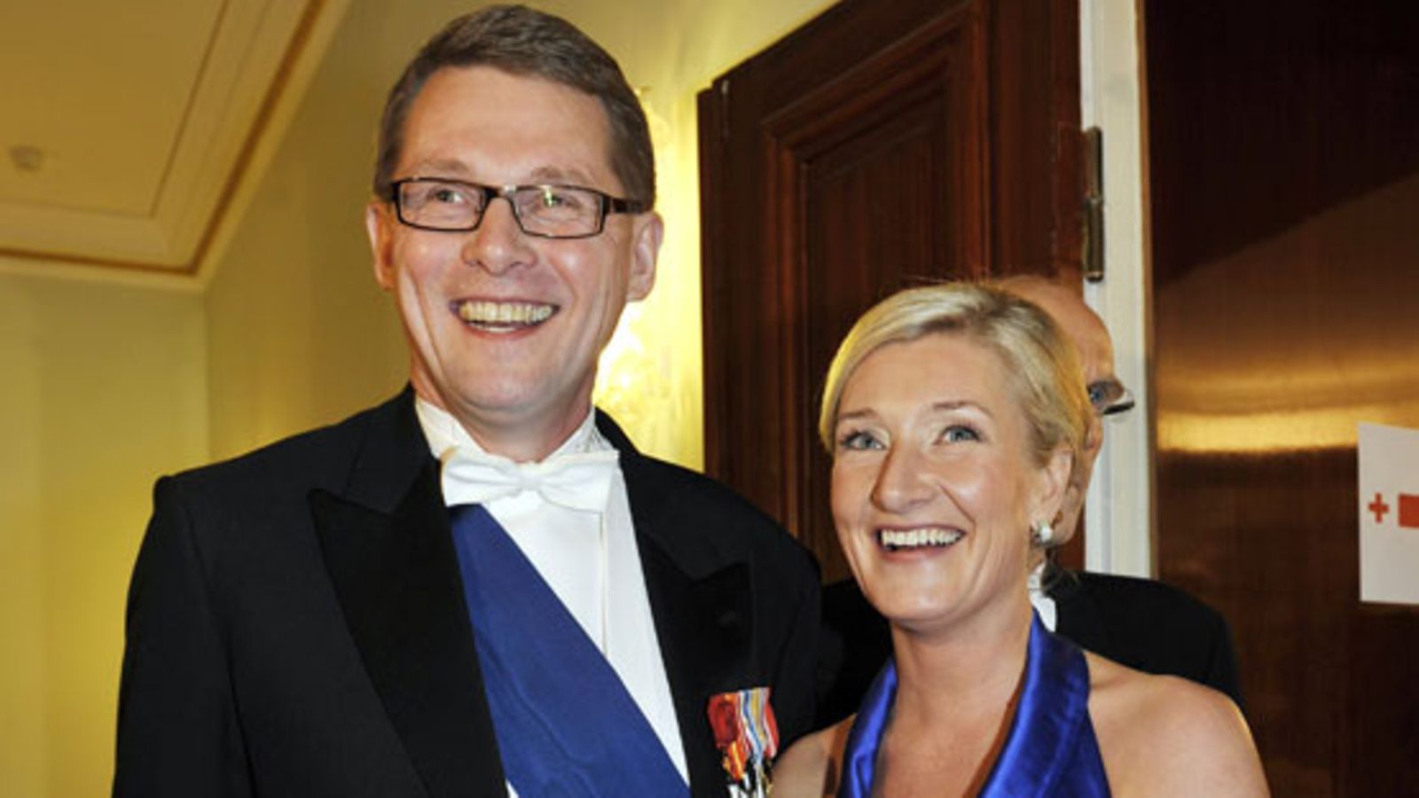 Matti Vanhanen ja Sirkka Mertala Linnassa 6.12.2008. Kuva: Lehtikuva.