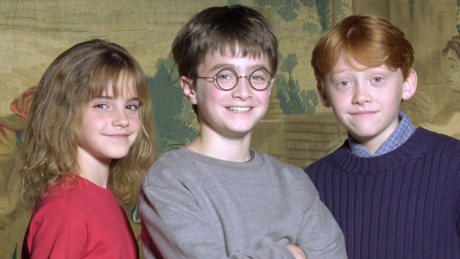 Harry Potter -elokuvien tähdet Emma Watson, Daniel Radcliffe ja Rupert Grint.