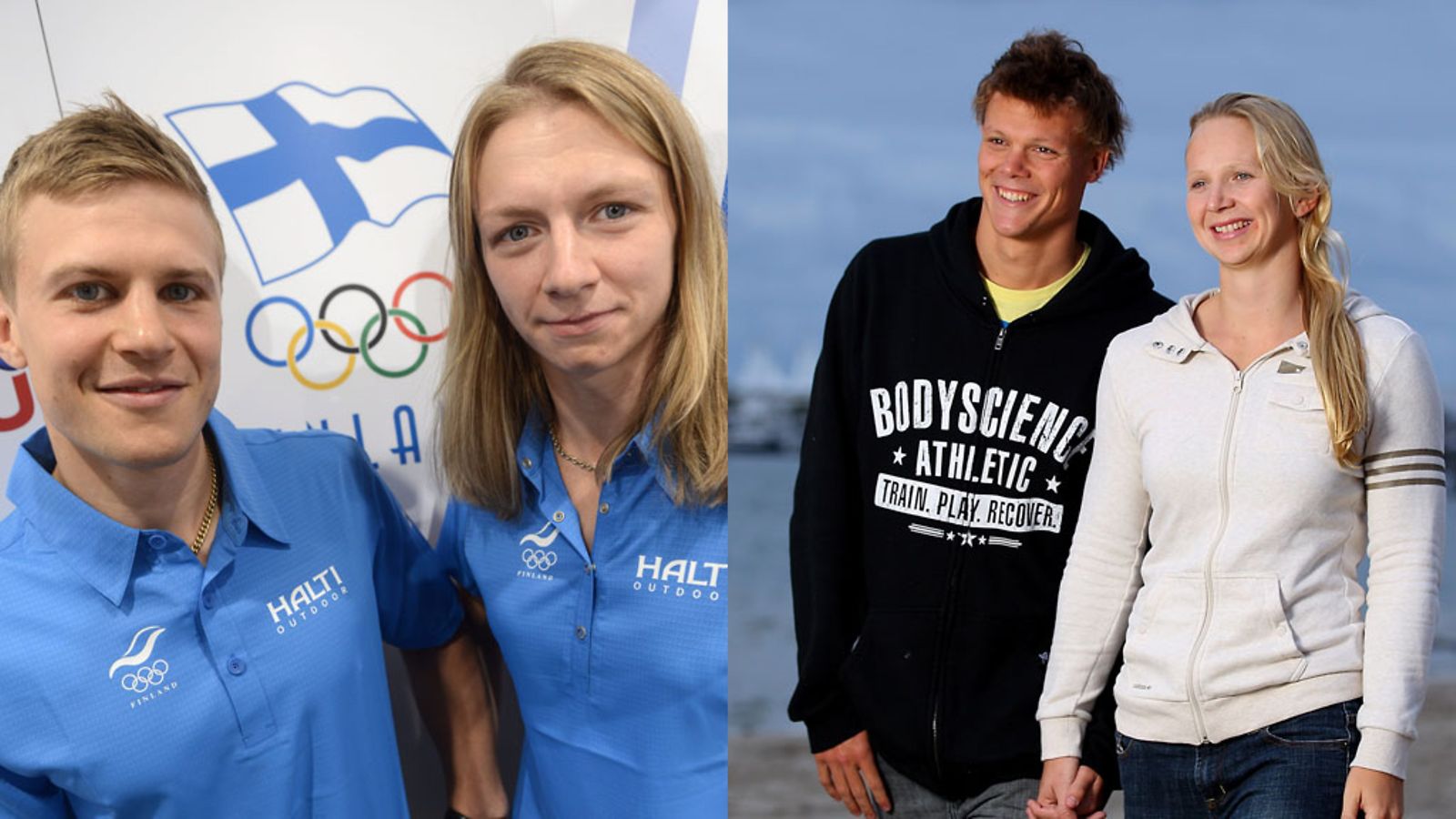 Valtteri Jokinen ja Jaana Sundberg sekä Chris Wright