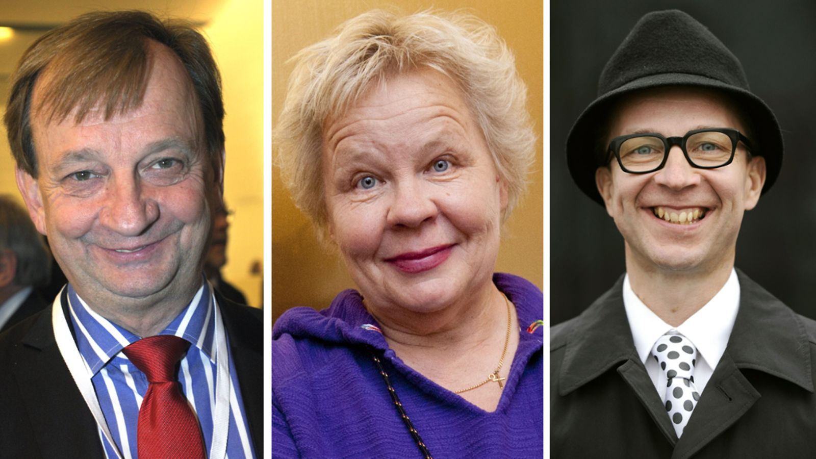 Hjallis Harkimo, Ulla Tapaninen ja Simo Frangén muistelevat kouluaikojaan
