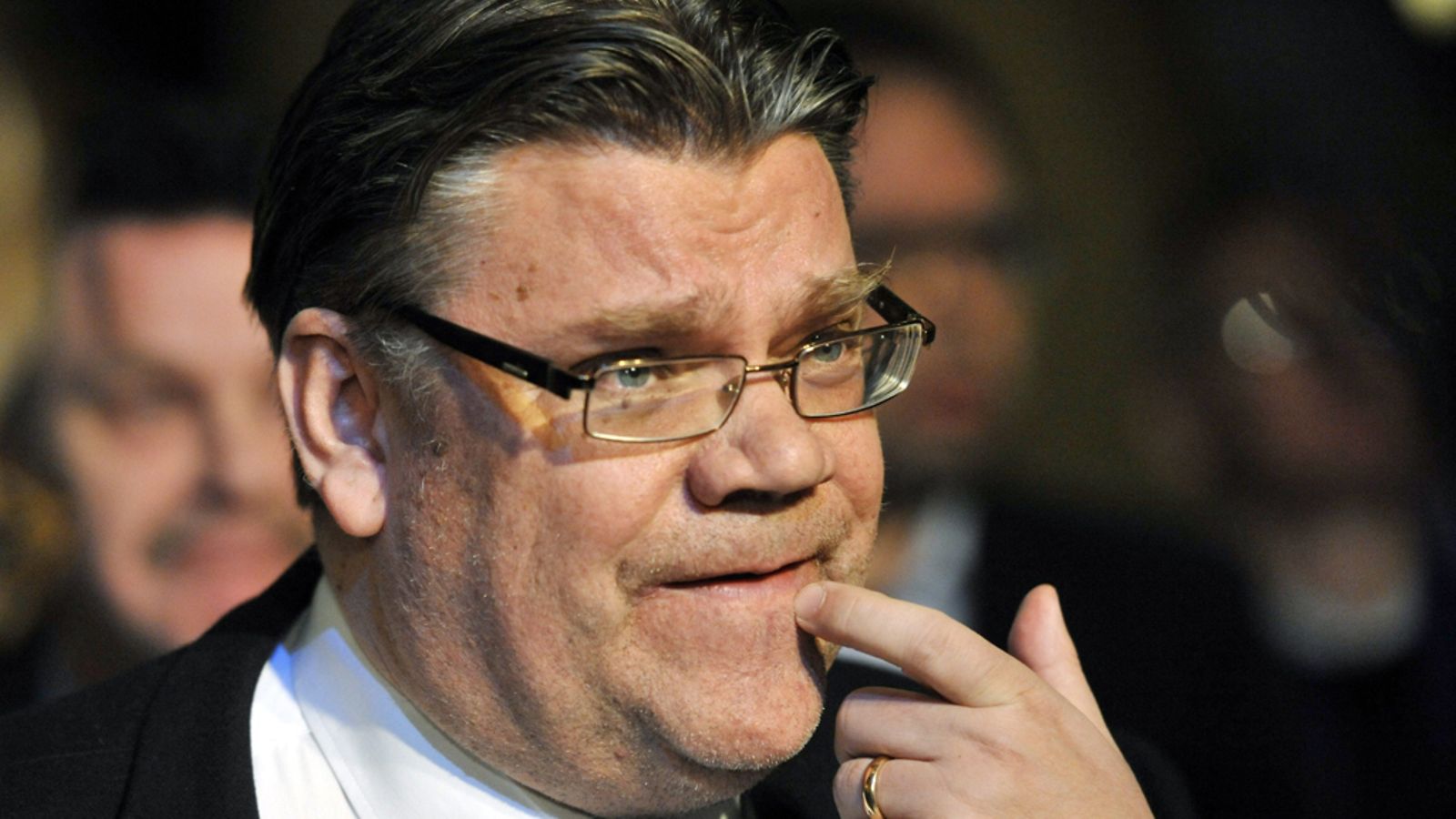 Timo Soini vaalivalvojaisissa