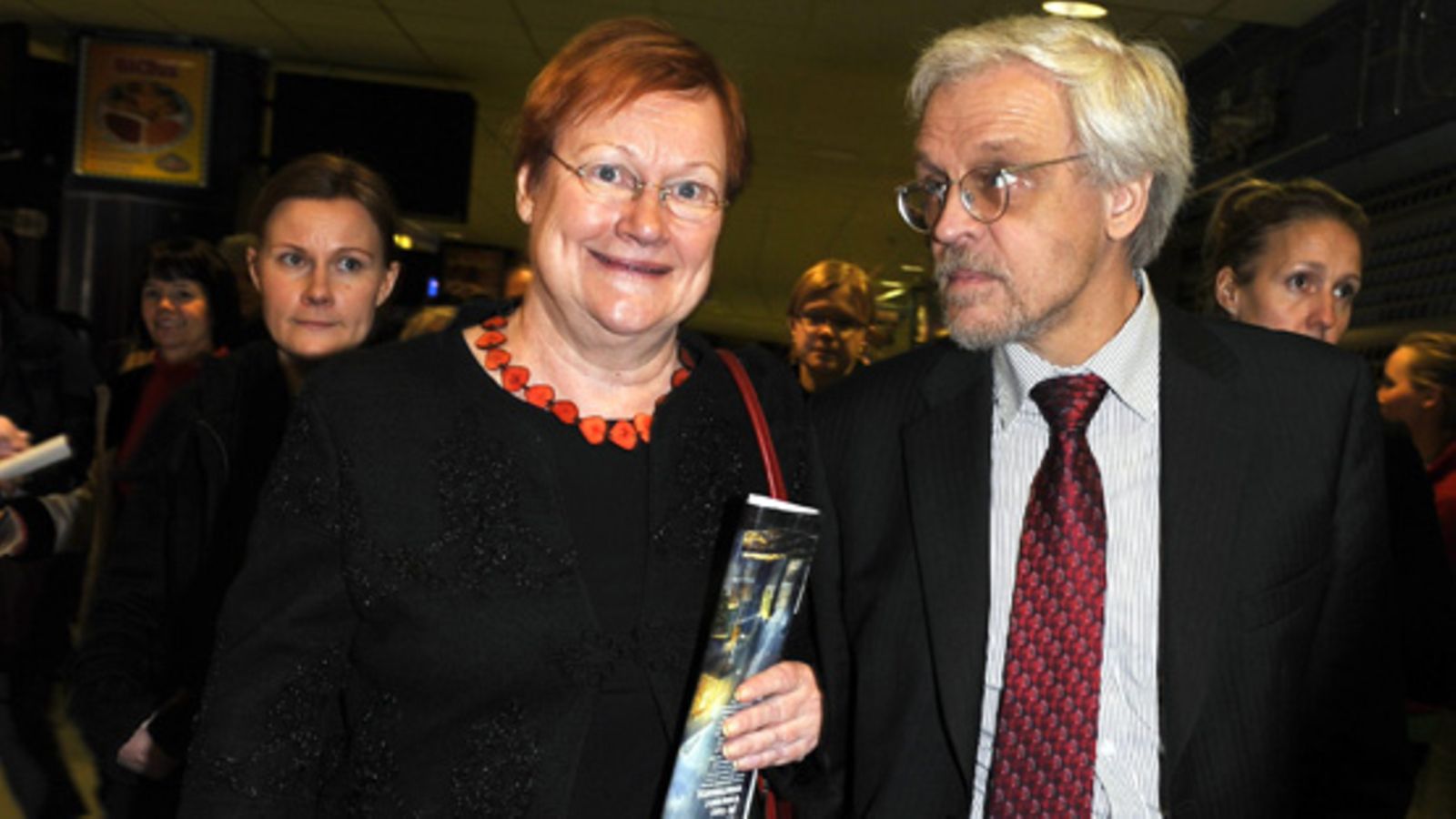 Tarja Halonen ja Pentti Arajärvi (kuva: Lehtikuva)