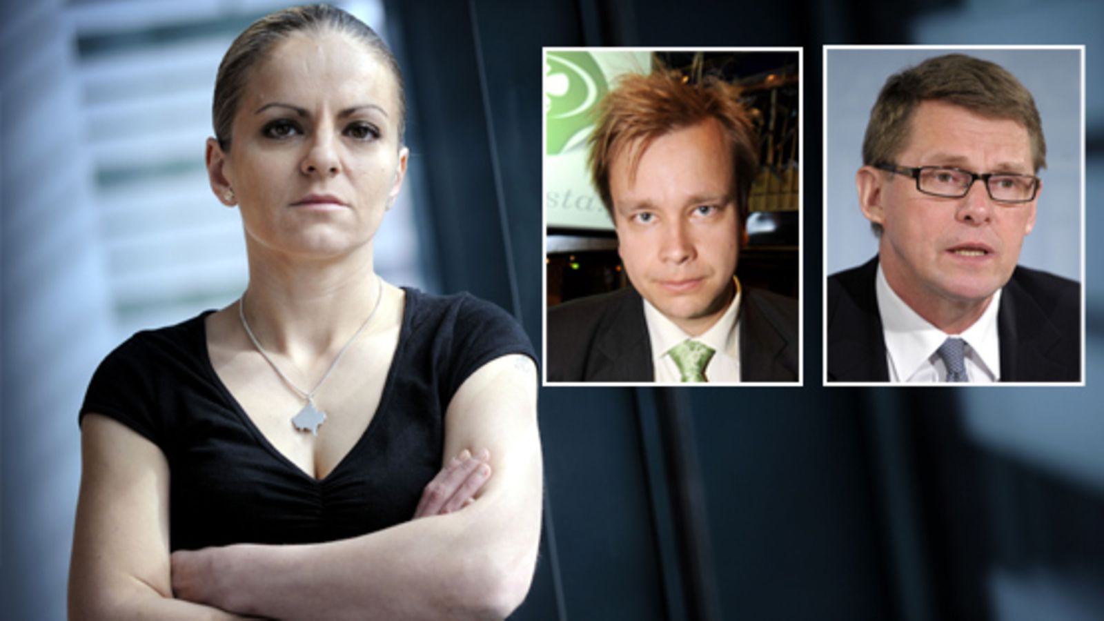Drita Lulic, Antti Kaikkonen ja Matti Vanhanen (kuva: Lehtikuva)