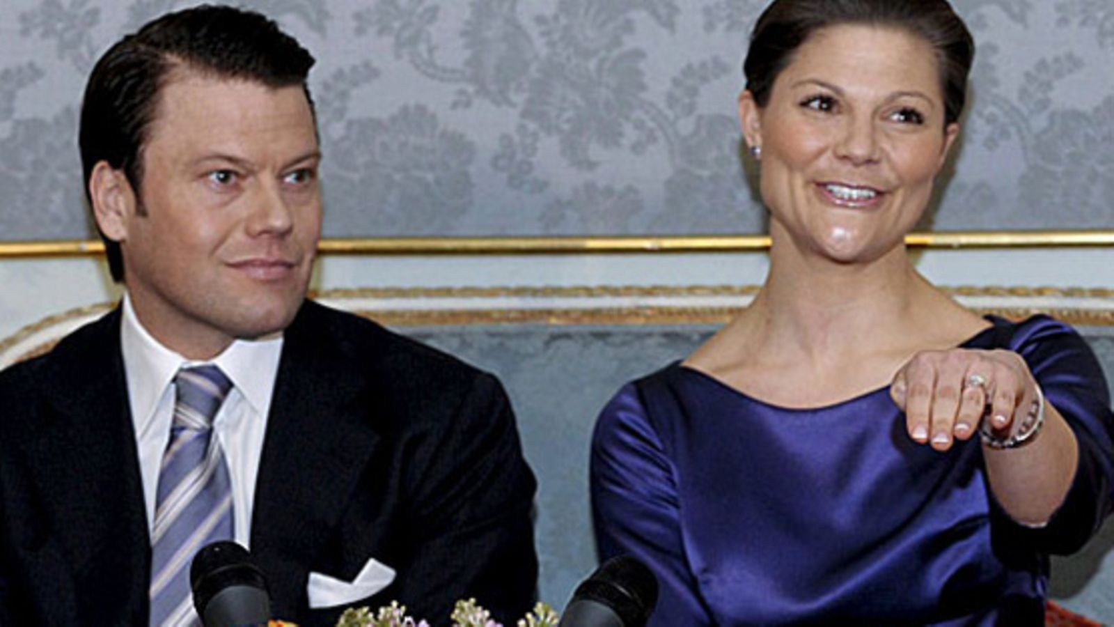 Ruotsin kruununprinsessa Victoria ja Daniel Westling. (Kuva: EPA)