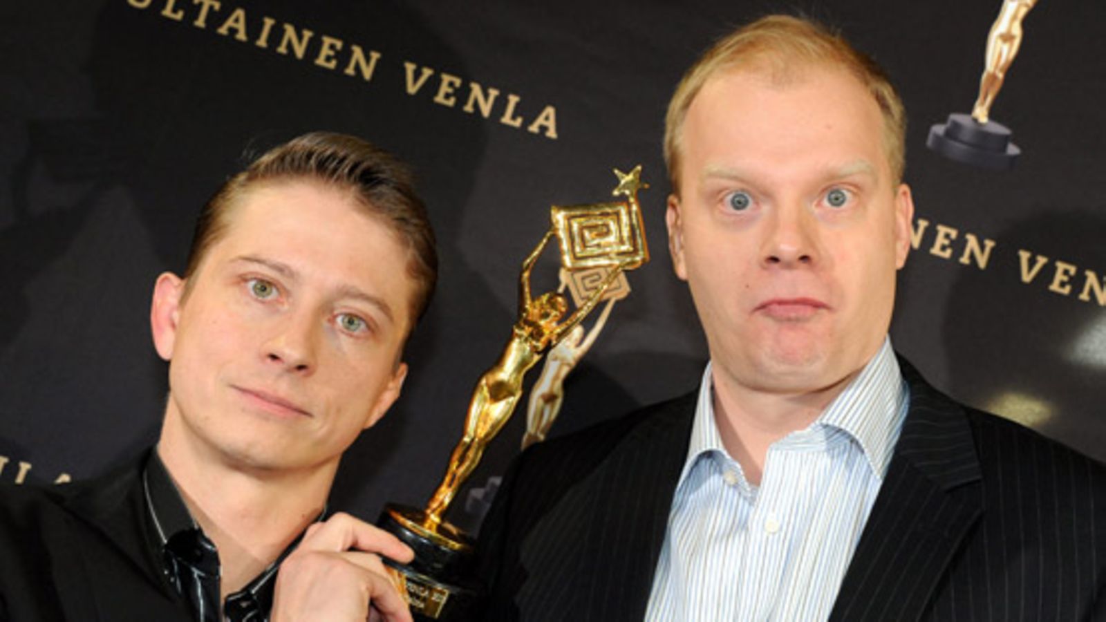 Kari Ketonen ja Ville Myllyrinne Kultainen Venla -gaalassa