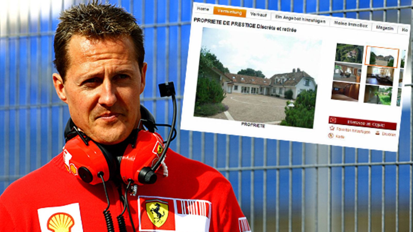 Michael Schumacher ja Schumacherin talo (Getty)
