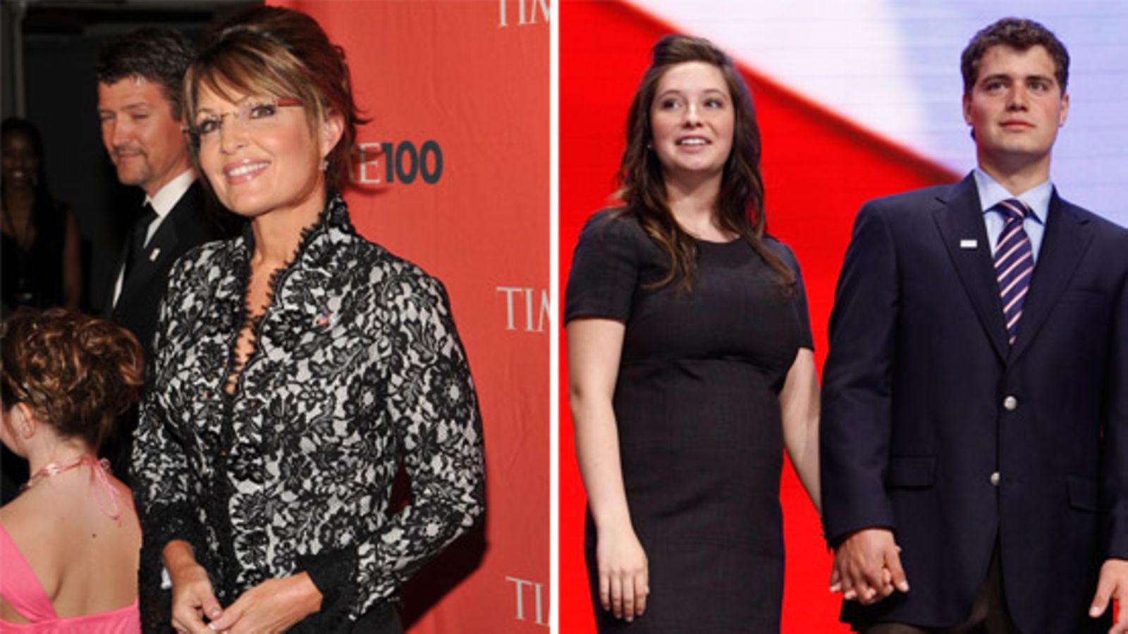 Sarah Palin, Bristol Palin ja Levi Johnston (Getty)
