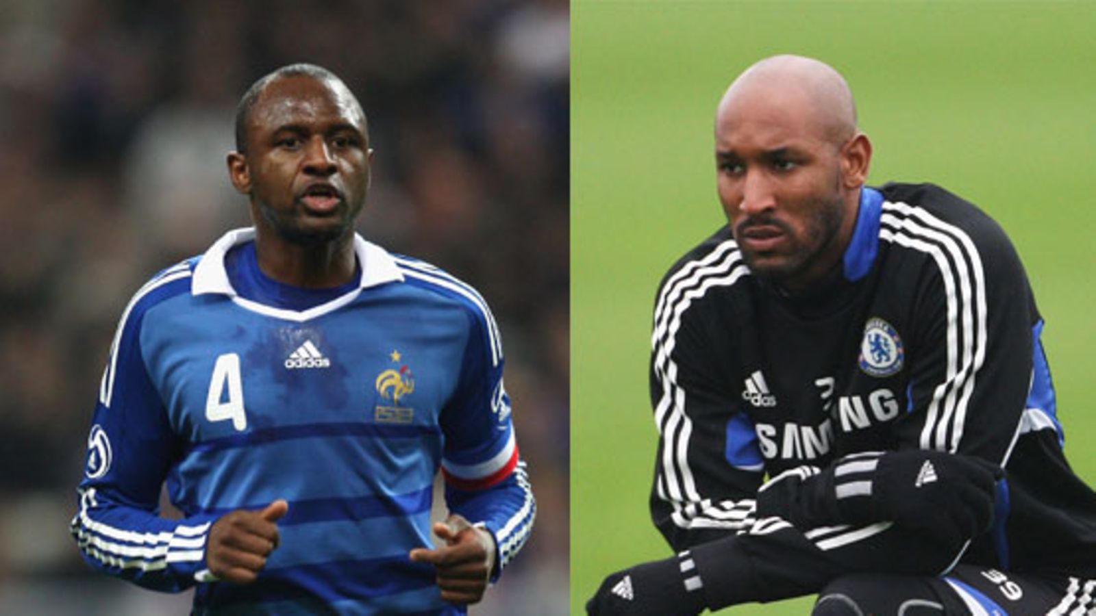 Jalkapalloilijat Nicolas Anelka ja Patrick Vieira (Kuva: Getty)