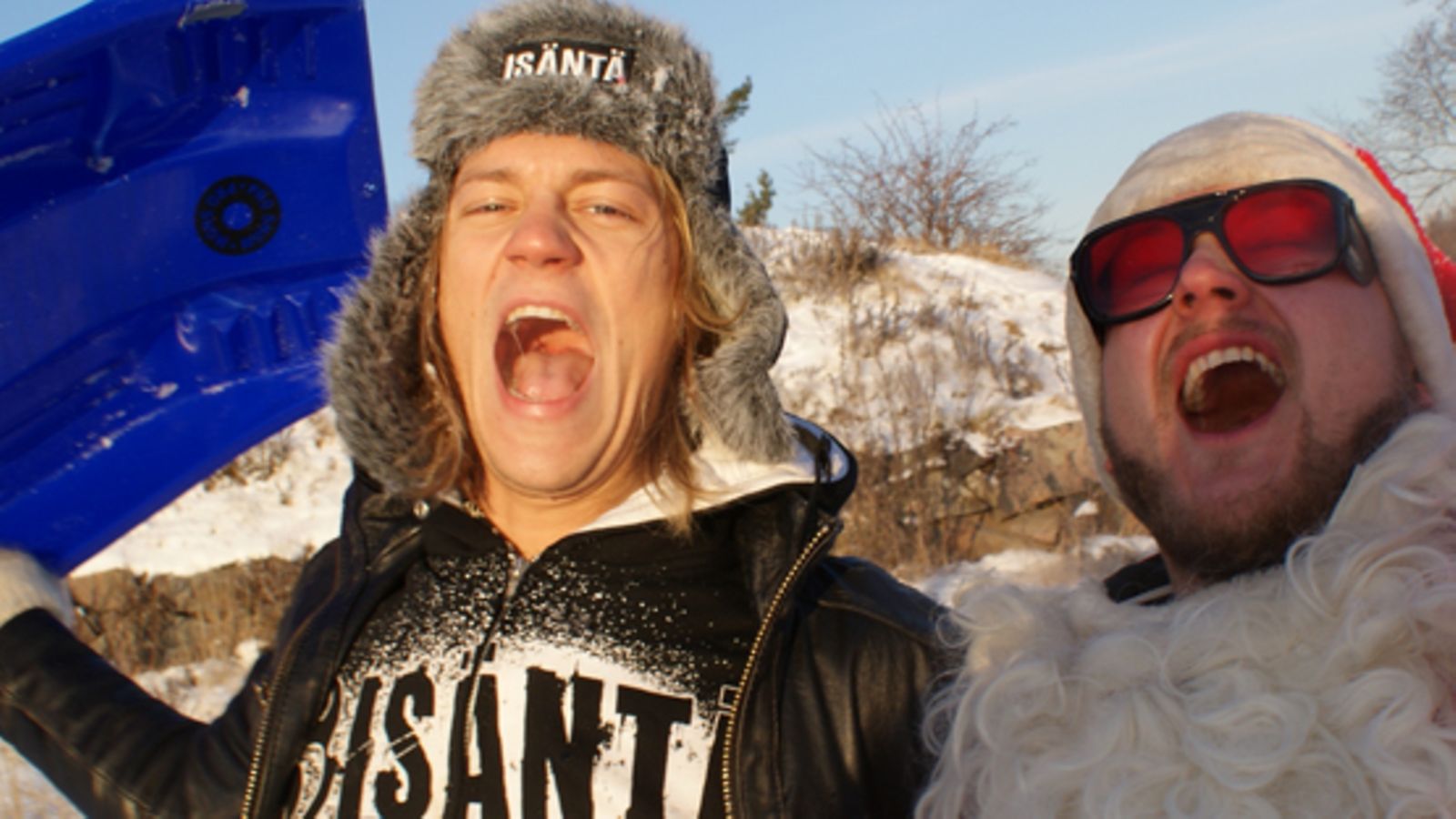 Duudsonit Jukka Hilden ja Jarppi Leppälä siirsivät joulun. (Kuva: MTV Oy)