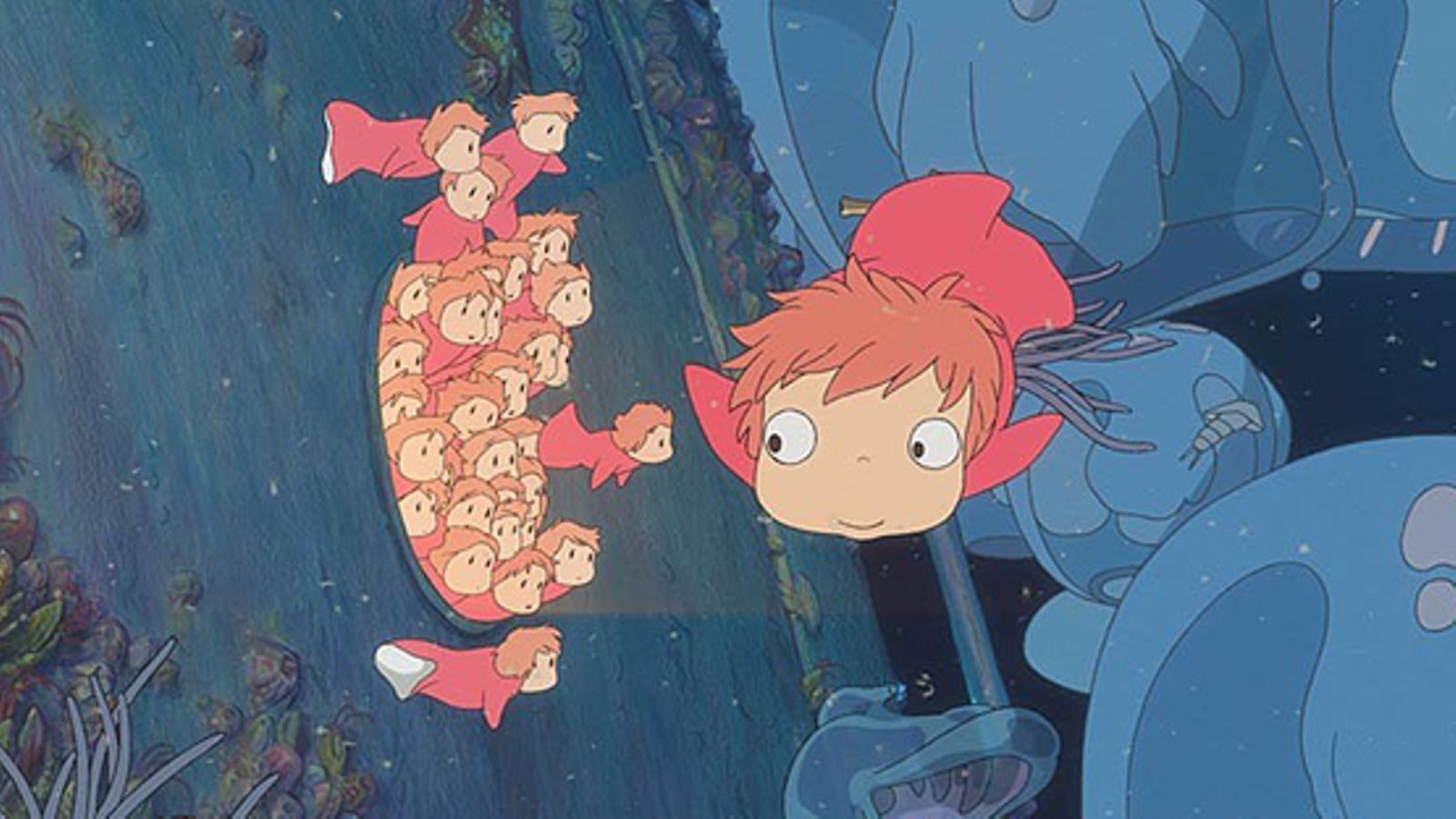 Ponyo rantakalliolla
