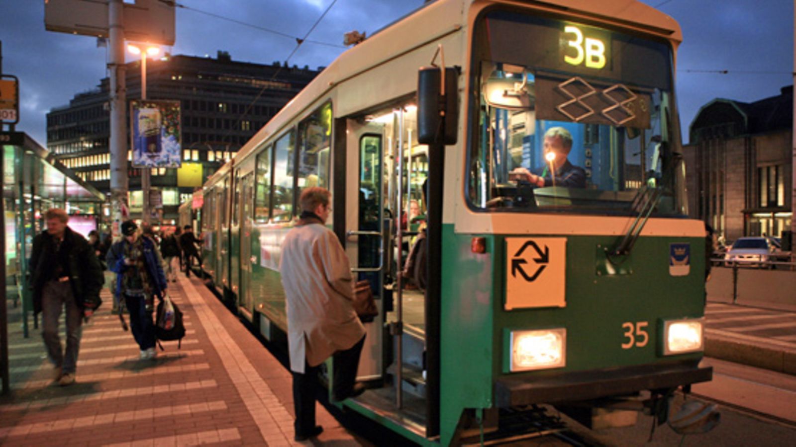 Raitiovaunu Helsingissä (Lehtikuva)