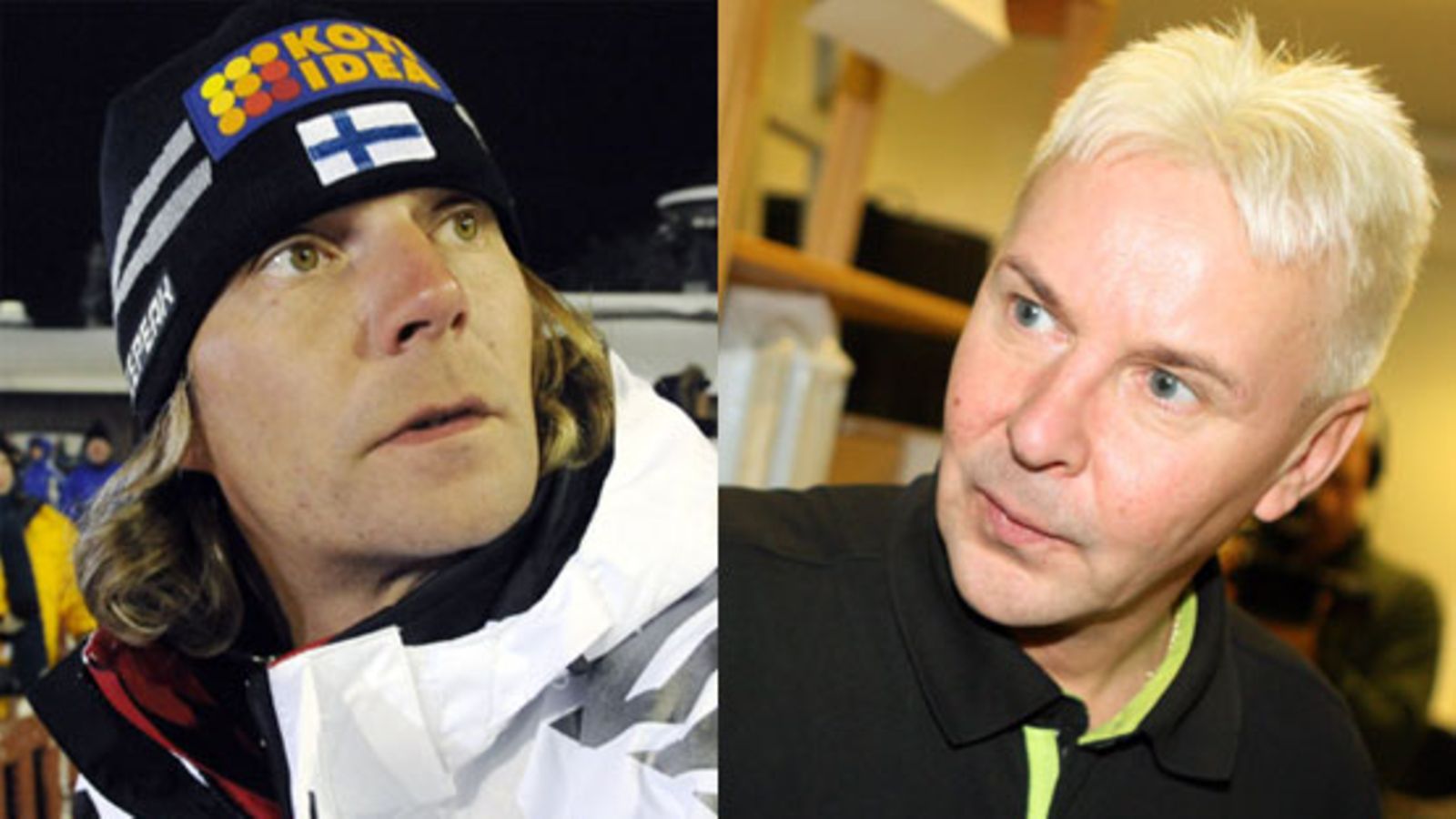 Janne Ahonen ja Matti Nykänen juhlivat karaokebaarissa. (Kuvat: Lehtikuva)