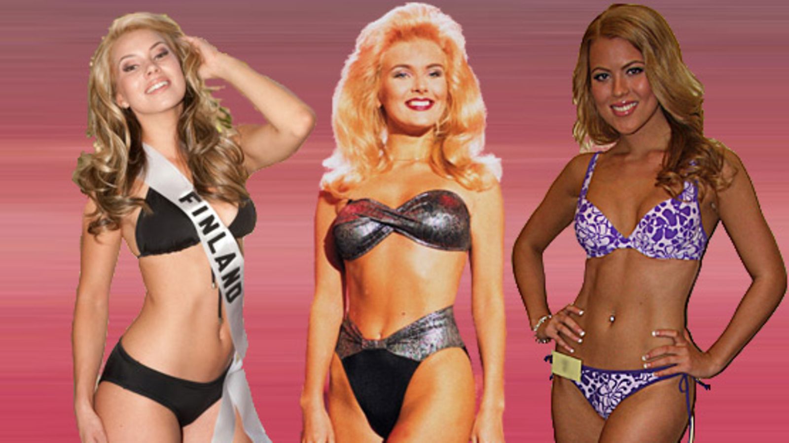 Viivi Pumpanen, Oona Kare ja Tanja Karpela (Kuvat: Missu Universe, Lehtikuva ja MTV3)