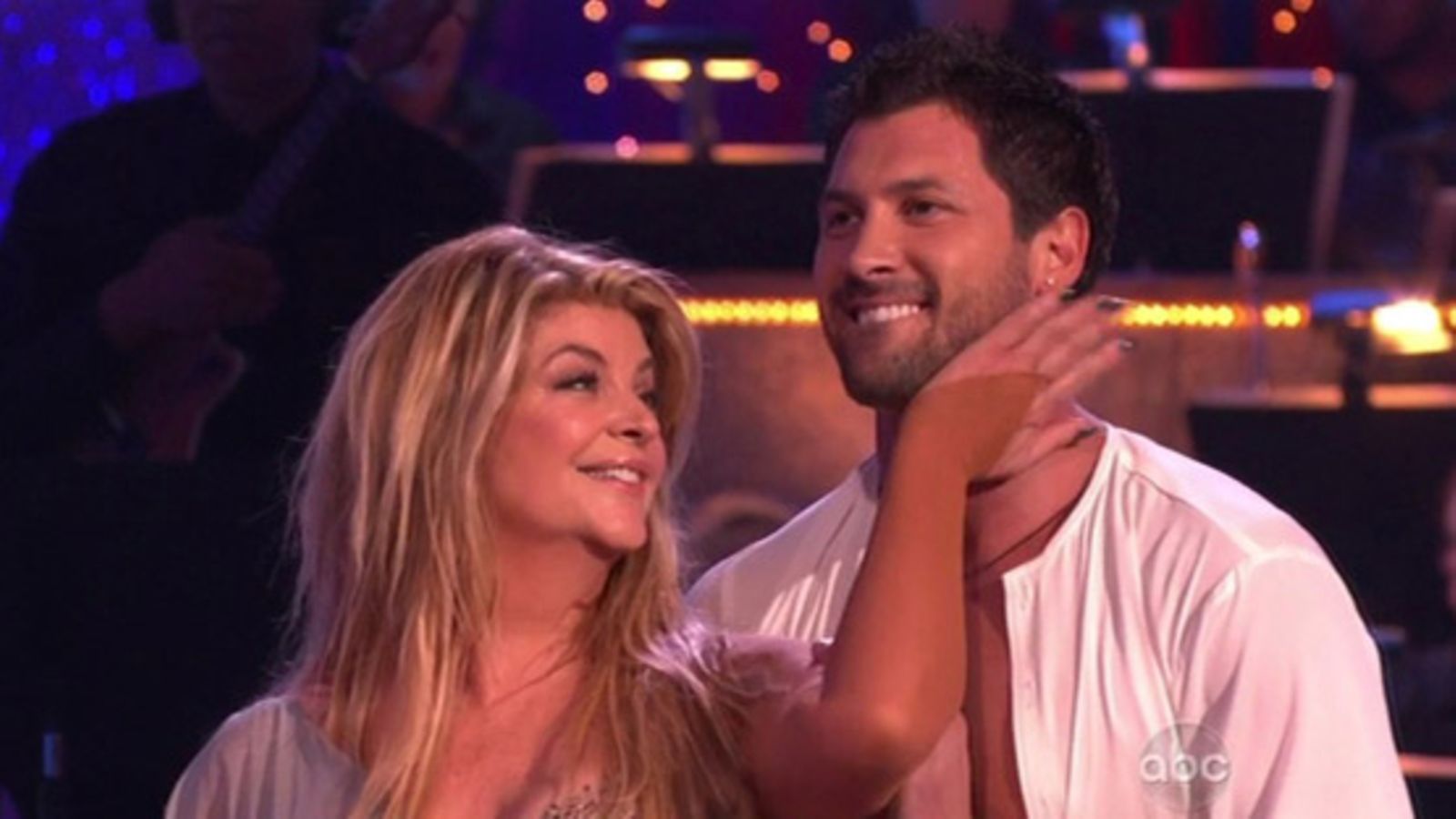 Kirstie Alley ja Maksim Chmerkovskiy Tanssi Tähtien Kanssa -ohjelmassa.