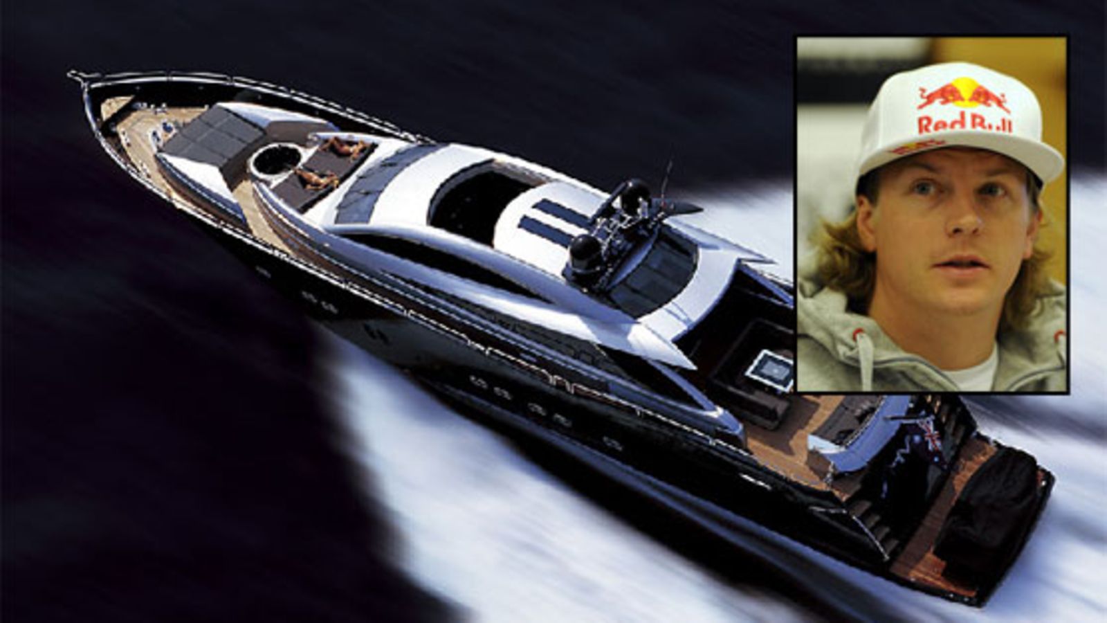 Kimi Räikkösen vene on Sunseeker Predator 108. (Kuvat: Sunseeker ja Lehtikuva)