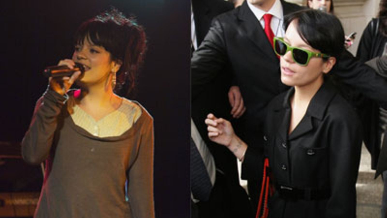Lily Allen on hoikistunut silminnähden  kahdessa kuukaudessa (Kuvat:  Kane Hibberd ja Francois Durand/Getty Images)