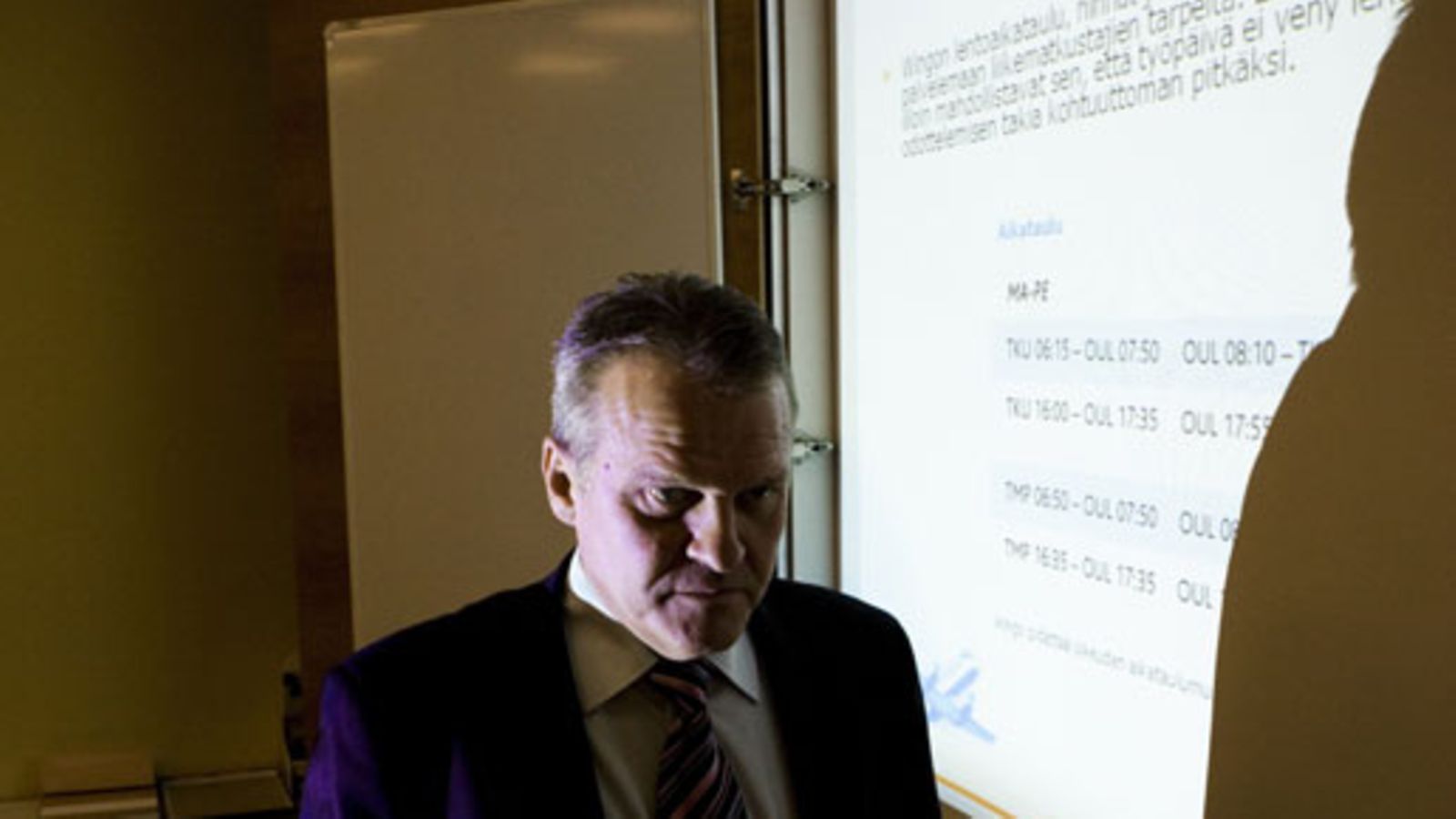 Oy Wingo Xprs Ab:n toimitusjohtaja Ronald Grönlund kertoi yhtiön toiminnasta Tampereella. Kuva: Lehtikuva