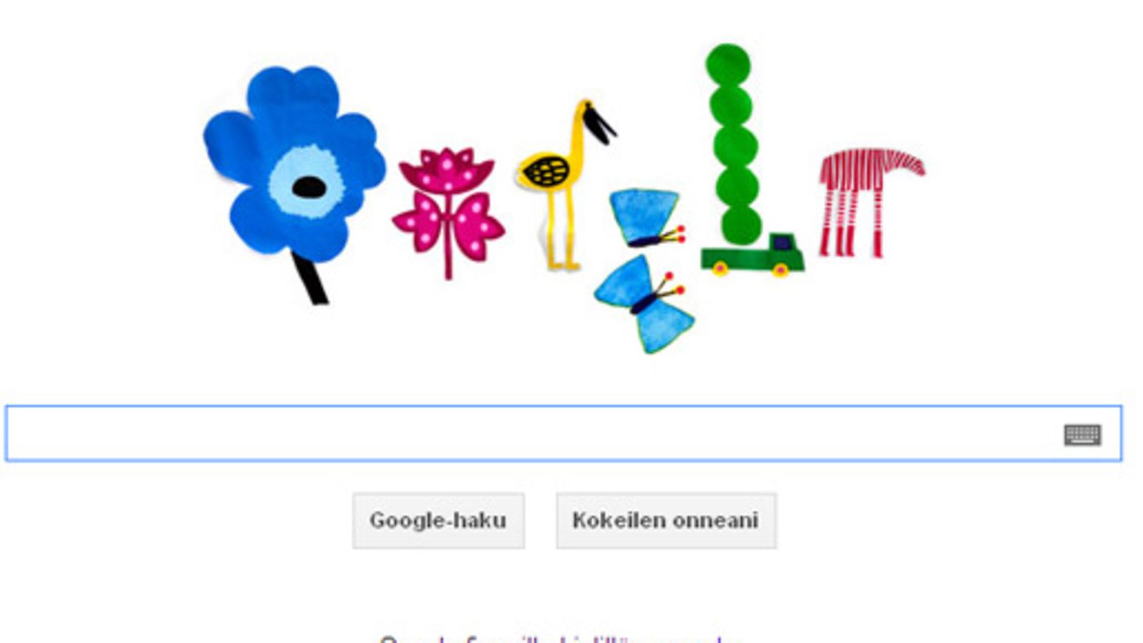 Marimekon mukaan heidän doodlensa on ensimmäinen suomalaisen suunnittelijan tekemä kansainvälinen Google-logomuunnos.