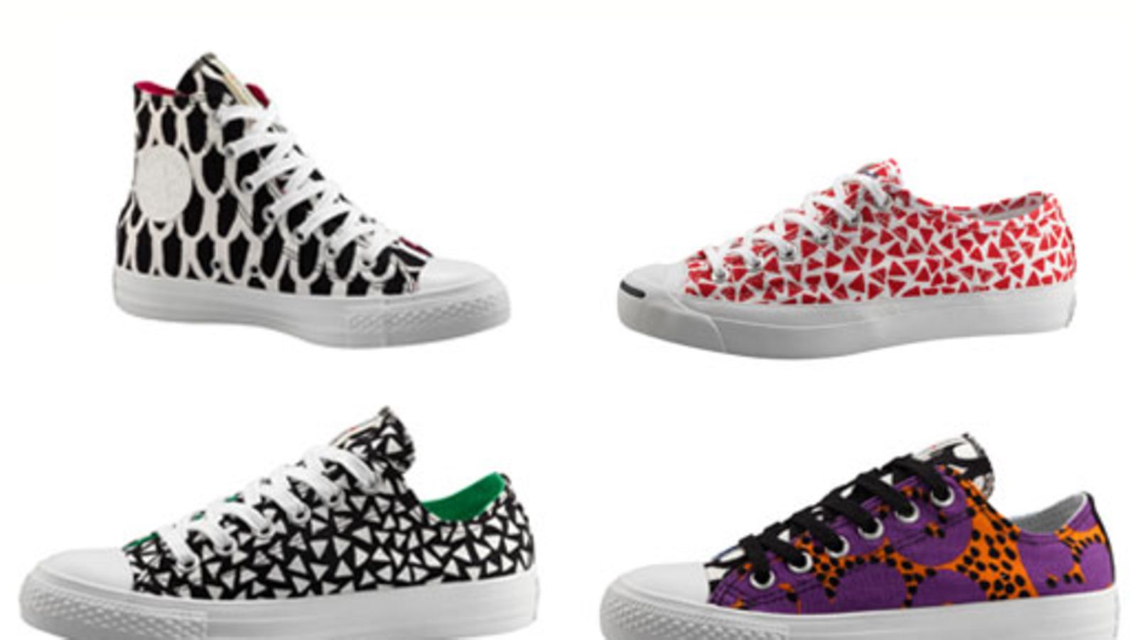 Converse-tennareissa löytyy muun muassa Maija Isolan printeillä varustettuna.