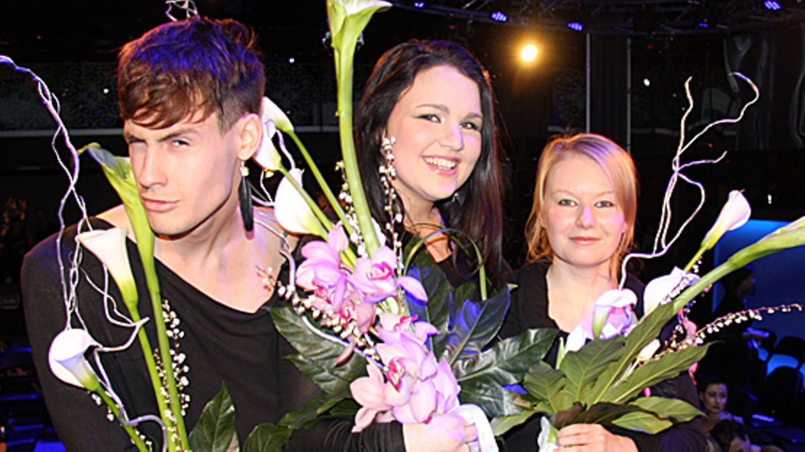 Mert Otsamo, Katri Niskanen ja Maria Jokela. Kuva: MTV3.