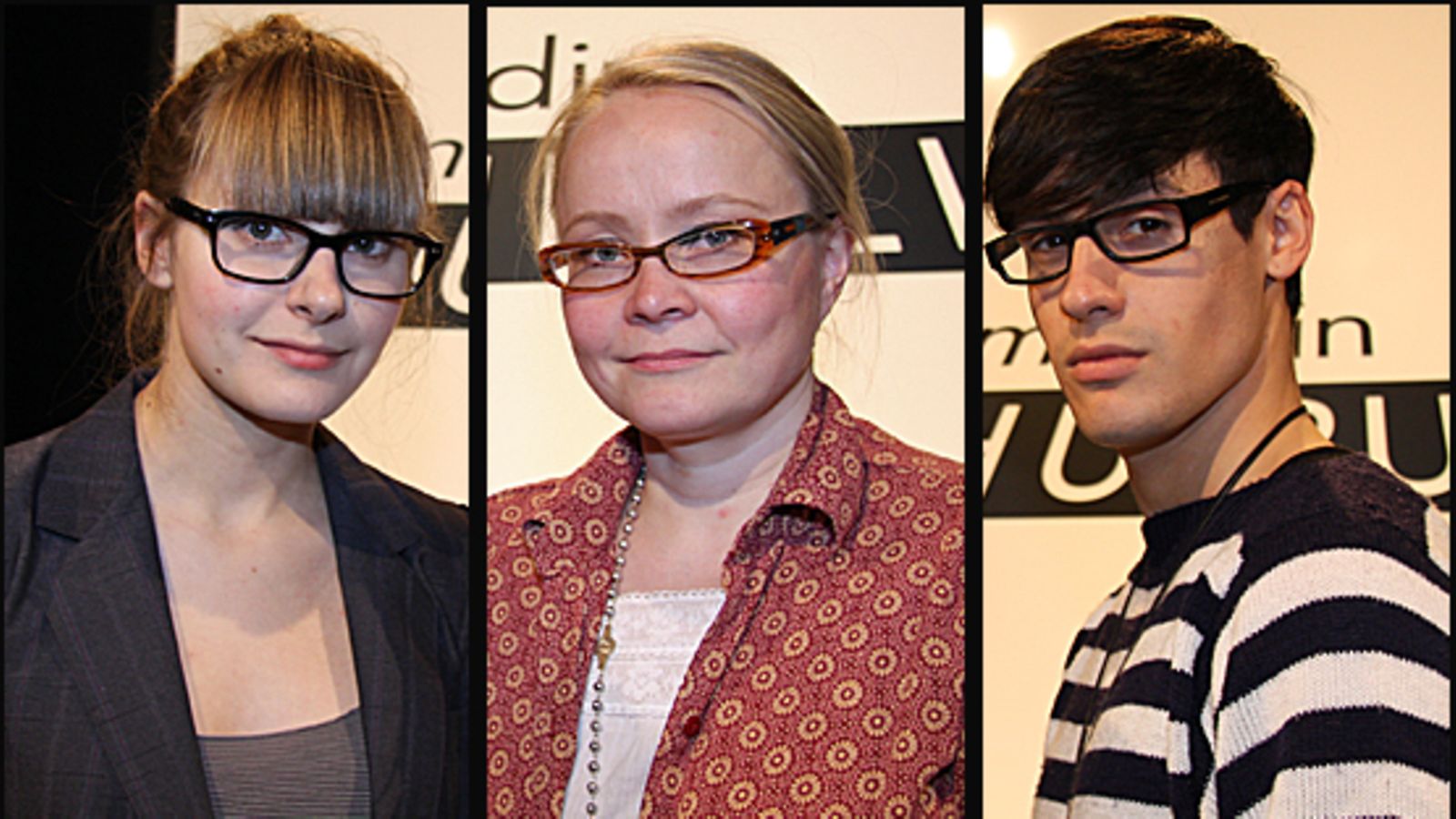 Olga Sjöroos, Hely Seppänen ja Mert Otsamo. Kuva: MTV3.