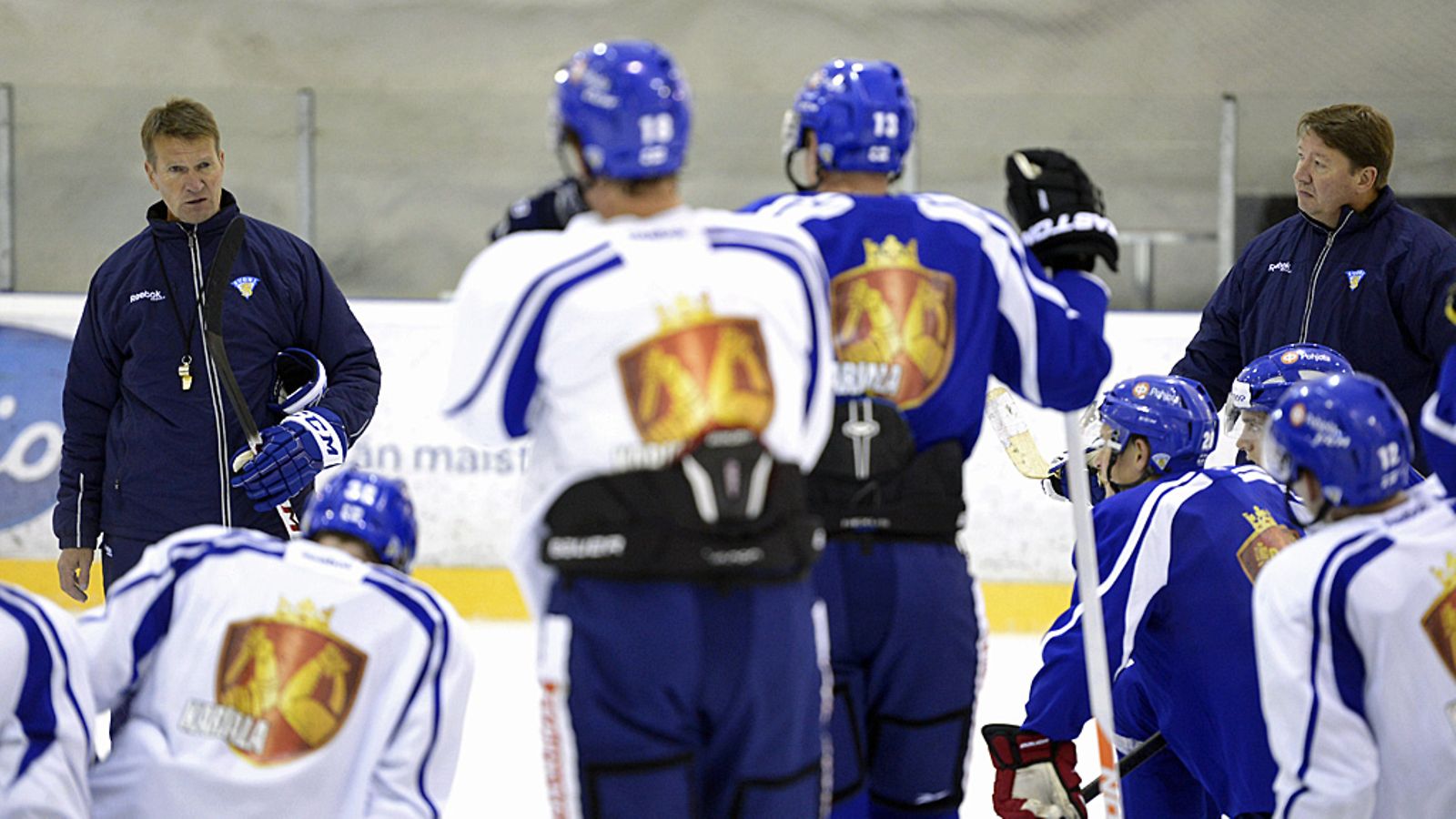 Erkka Westerlund Leijonien treeneissä.